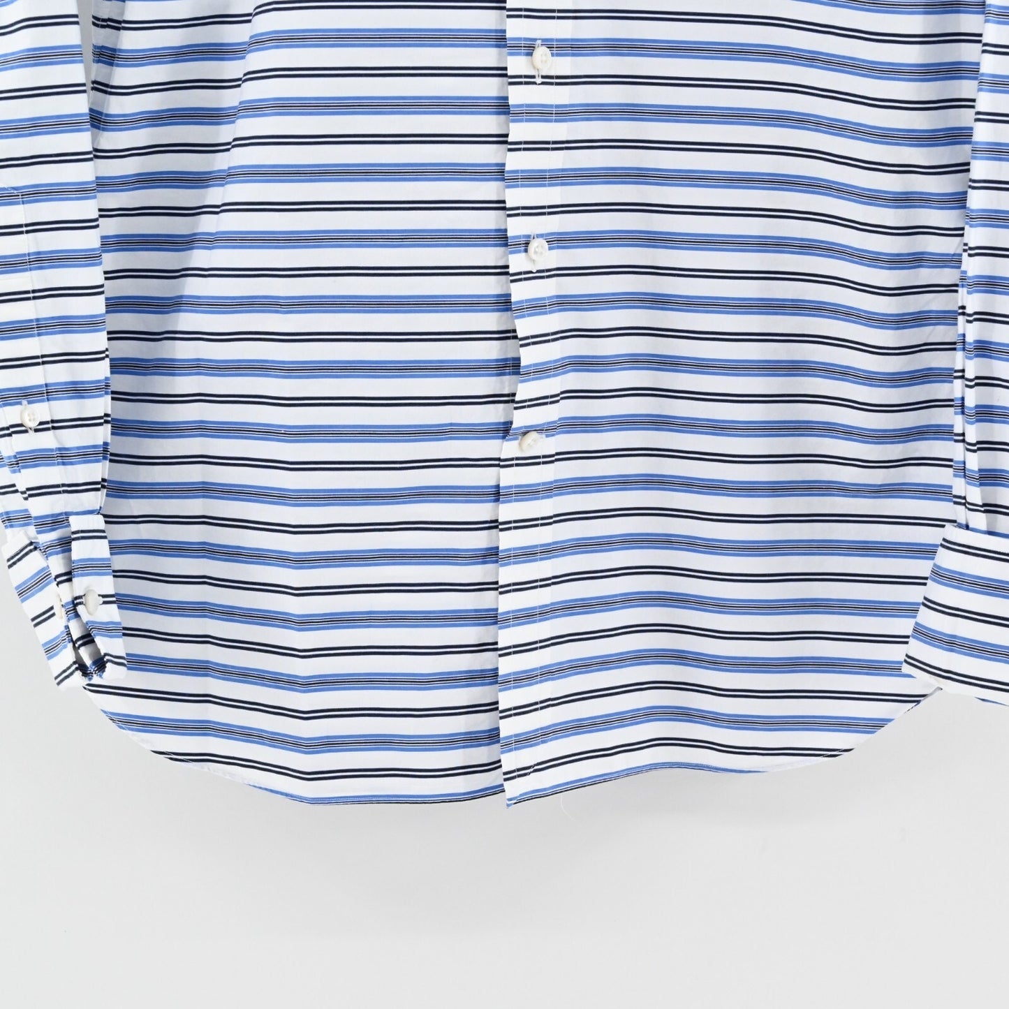 RALPH LAUREN Top Womens Size 10 Purple Label Blue Stripe Button Front Collection
