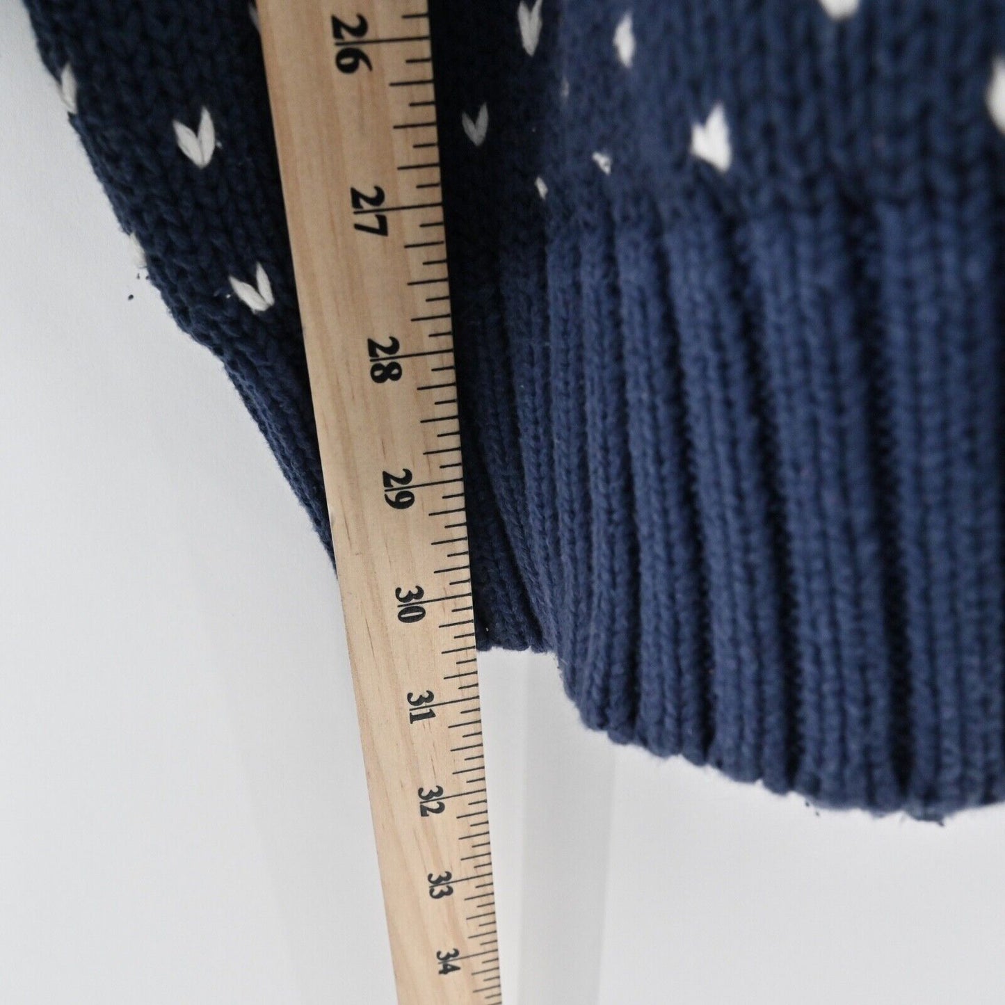 Vtg GAP Sweater Womens Sz L Blue Fair Isle 100% Cotton Chunky Knit Crew Neck 80s
