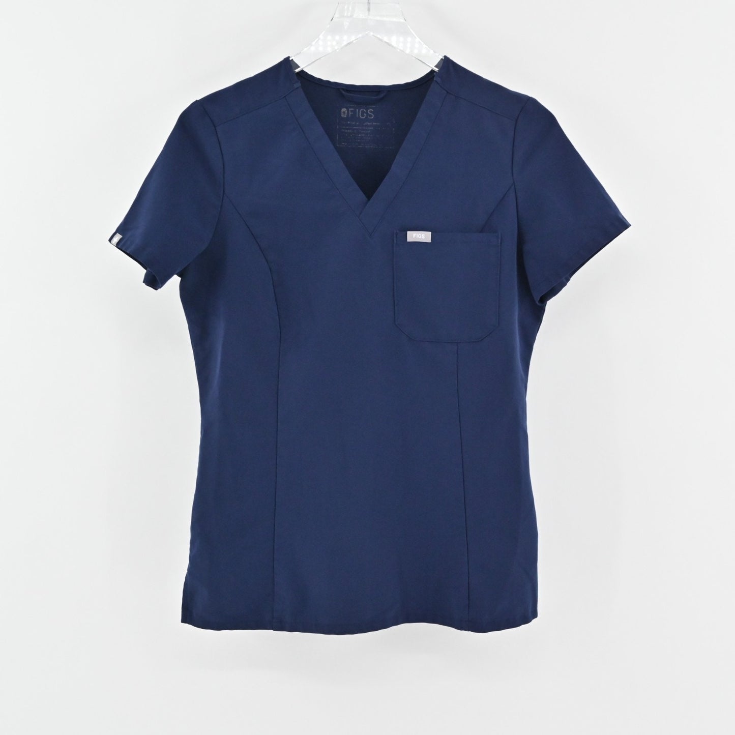 FIGS Womens Catarina Scrub Top Size XS One Pocket Navy Blue Technical Collection