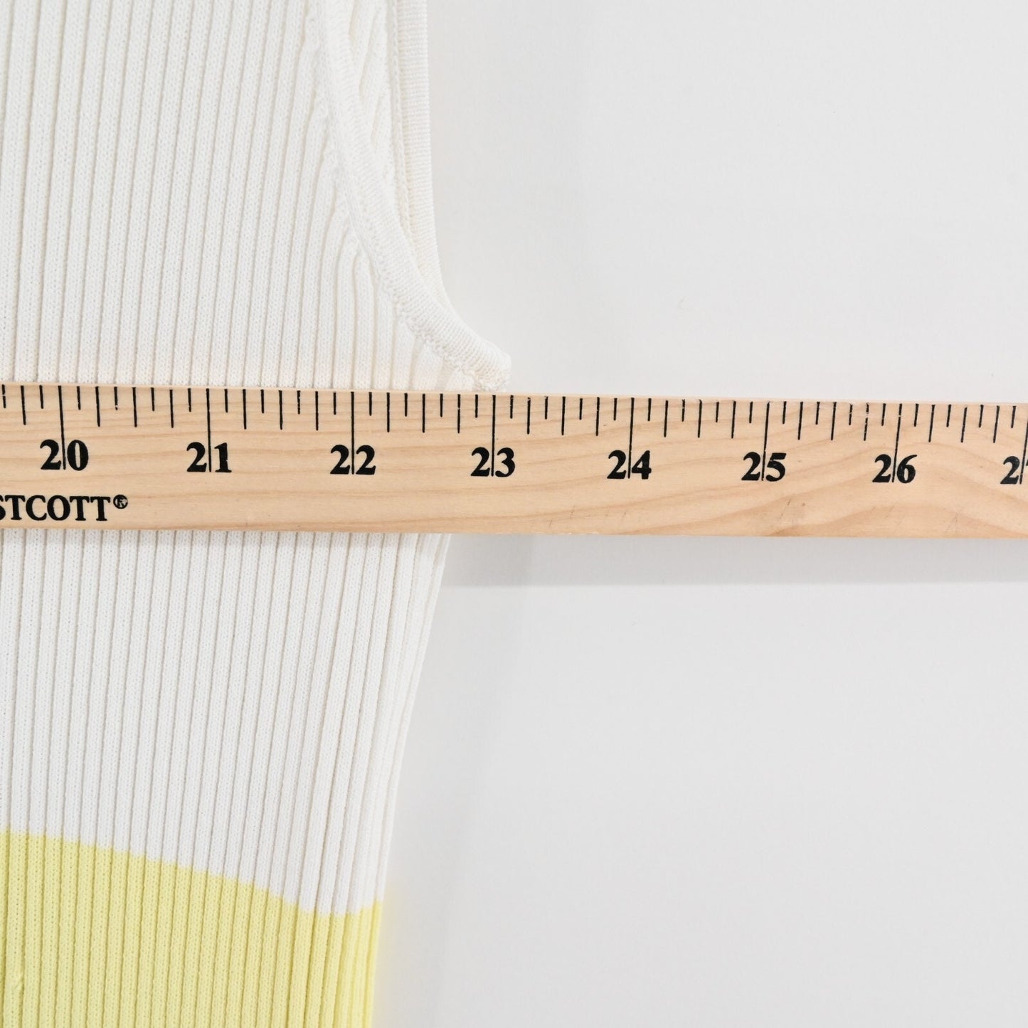 STAUD Dress Size L Dana Blue Colorblock Sleeveless VNeck Rib Knit Fitted Midi