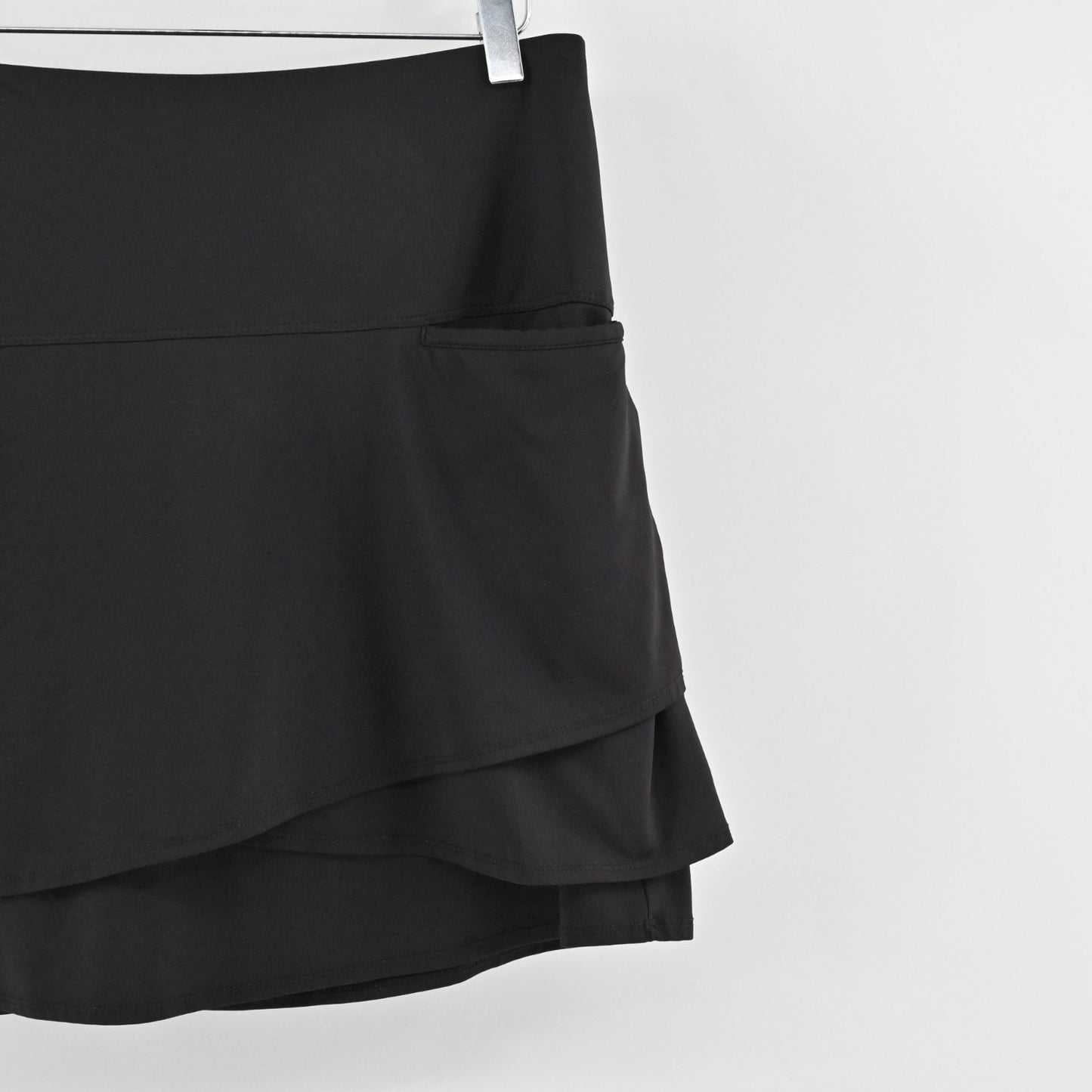 Lucky in Love Scallop Short Golf Skort Size L Black Tennis Athletic Pickle Ball