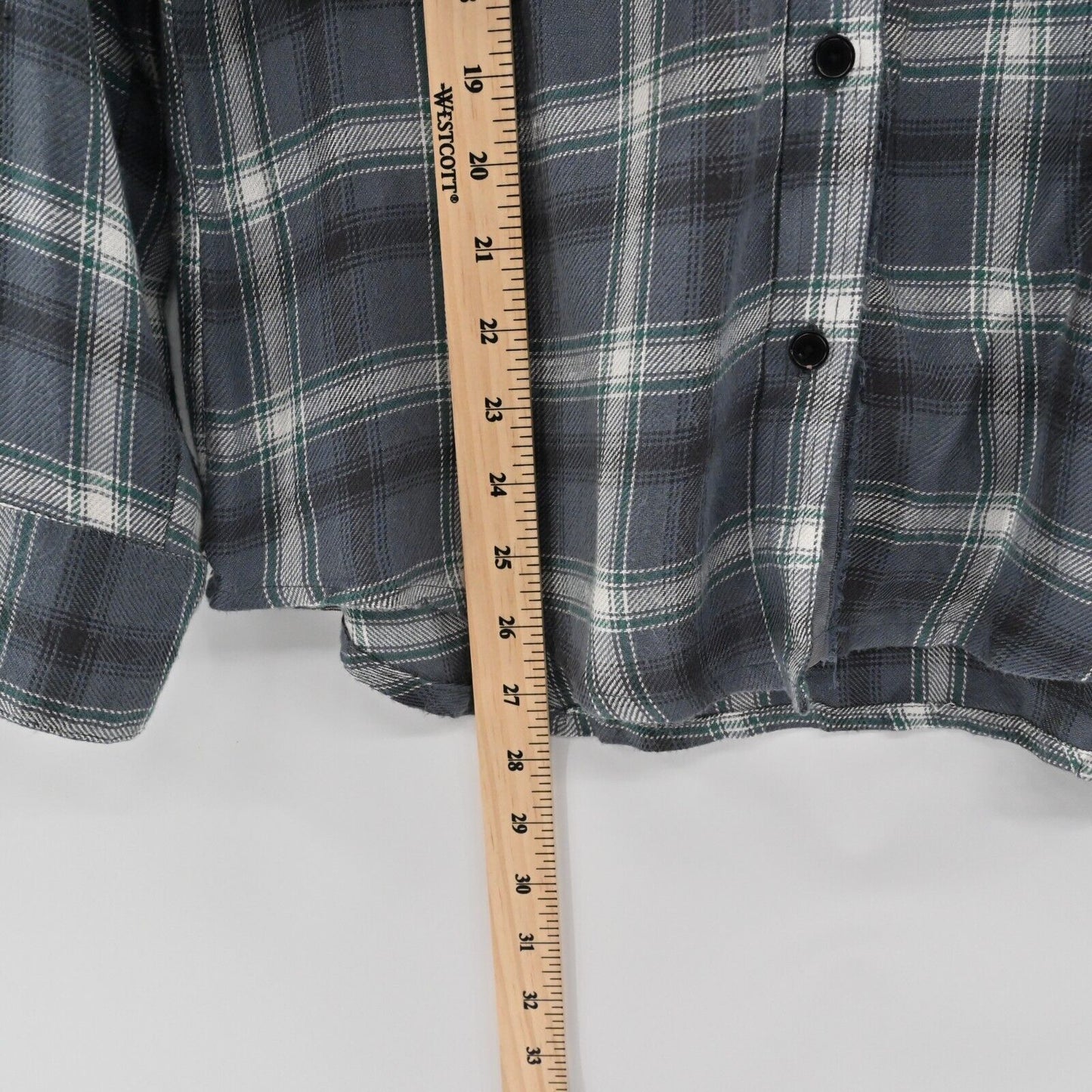 ZADIG VOLTAIRE Top Womens Sz M Drippy Flannel Talmi Carreaux Plaid Button Front