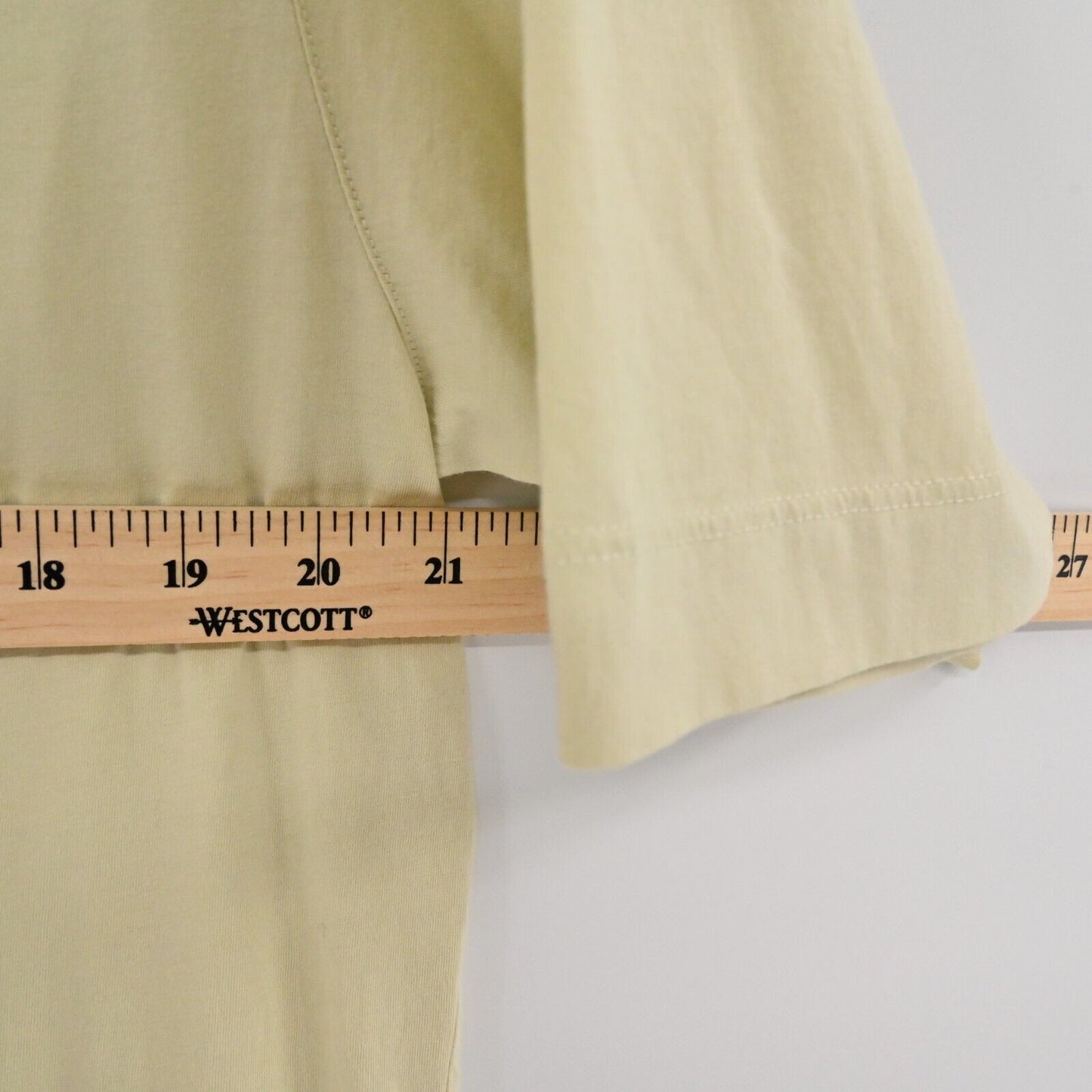 REBECCA TAYLOR Womens Size L Short Sleeve Tee Shirt Ruffle Relaxed Pastel Green