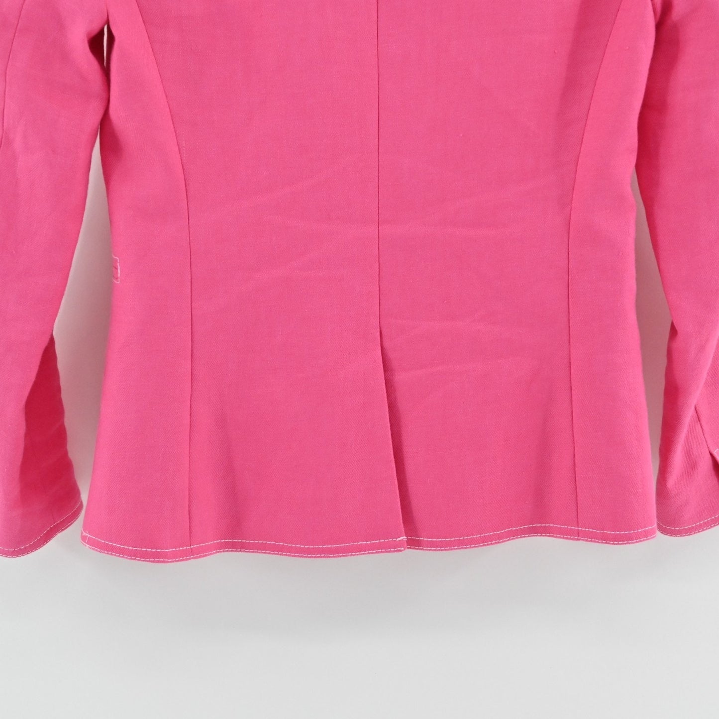 J Crew Womens Going Out Blazer Size 00 Pink Stretch Linen Preppy Barbie AI253