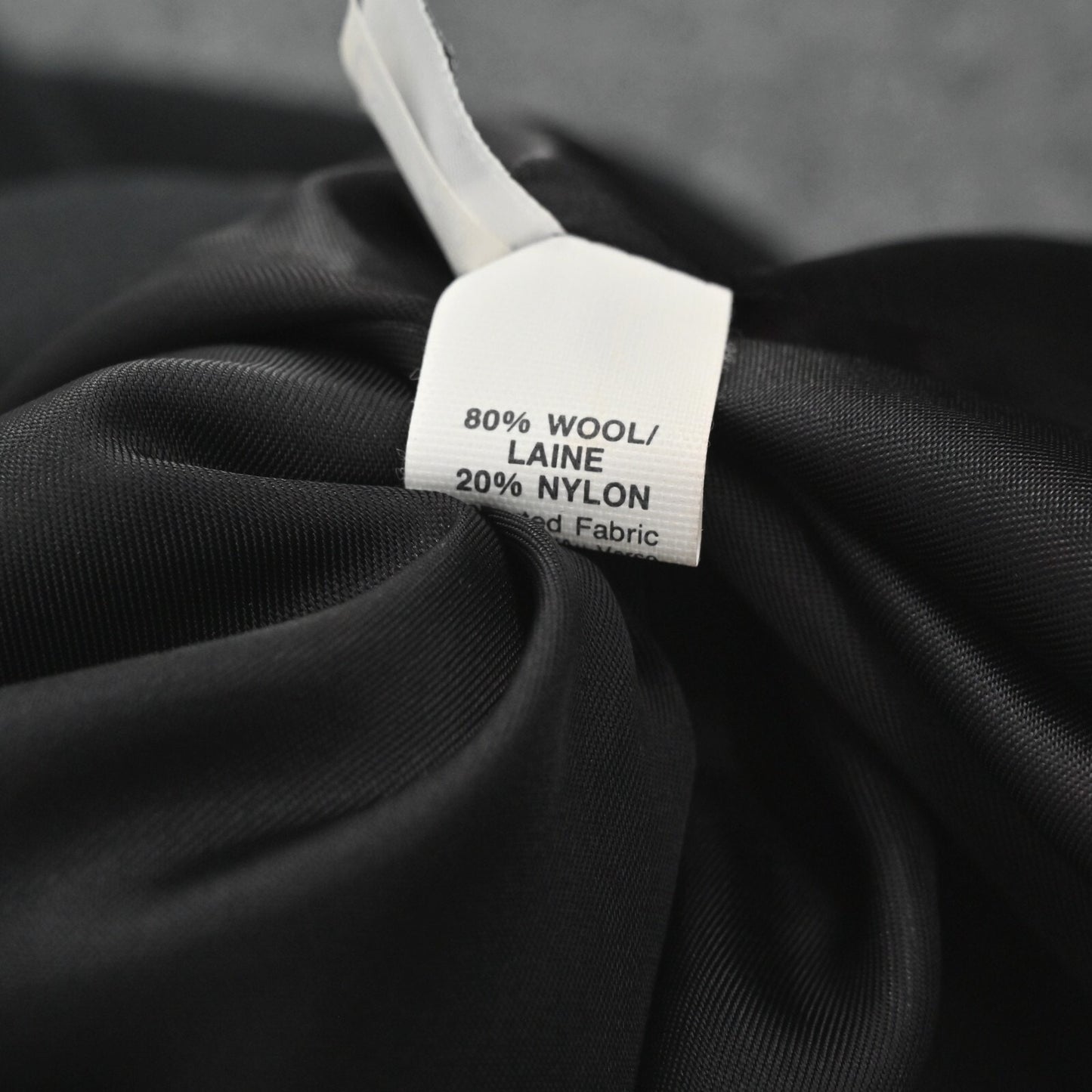 Vtg ANNE KLEIN Womens Wool Pea Coat Size XS Black Mid Double Breasted USA 90s