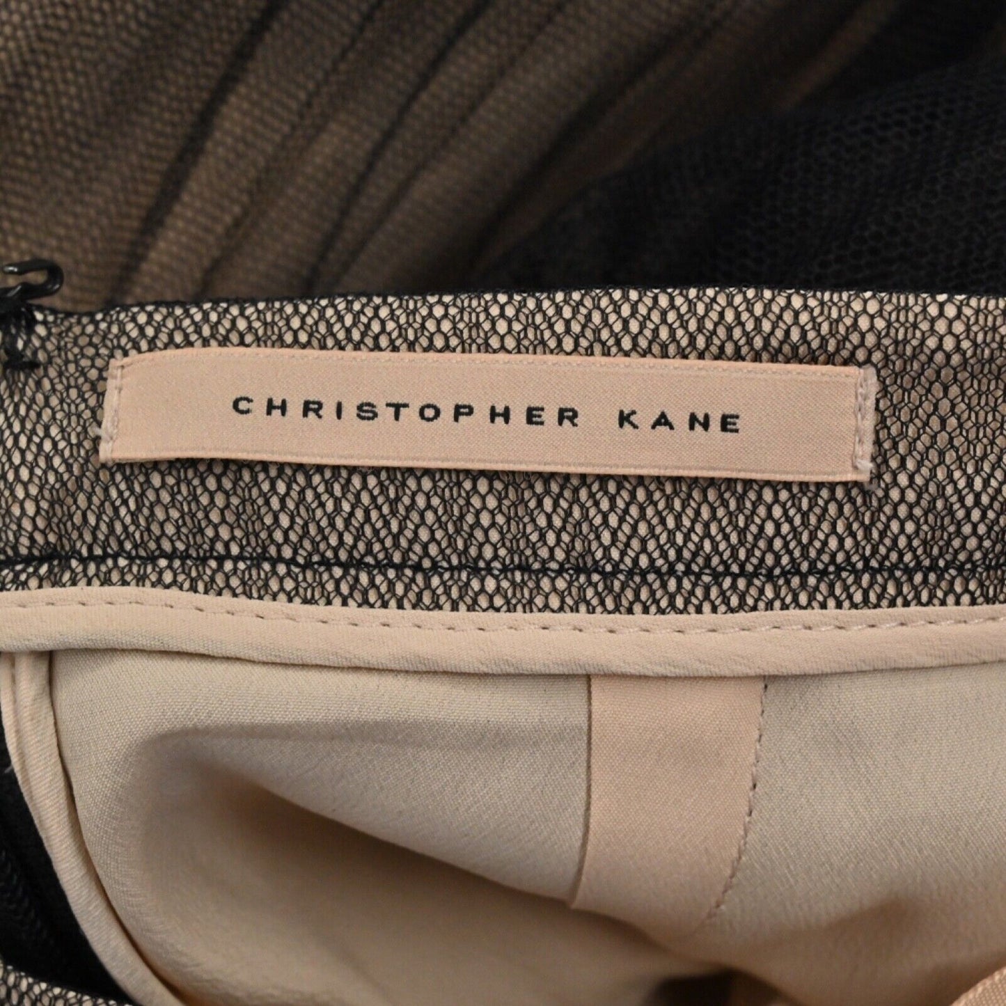 CHRISTOPHER KANE Skirt Womens Size 2 Tulle Pleated Lace Black Retro Coquette