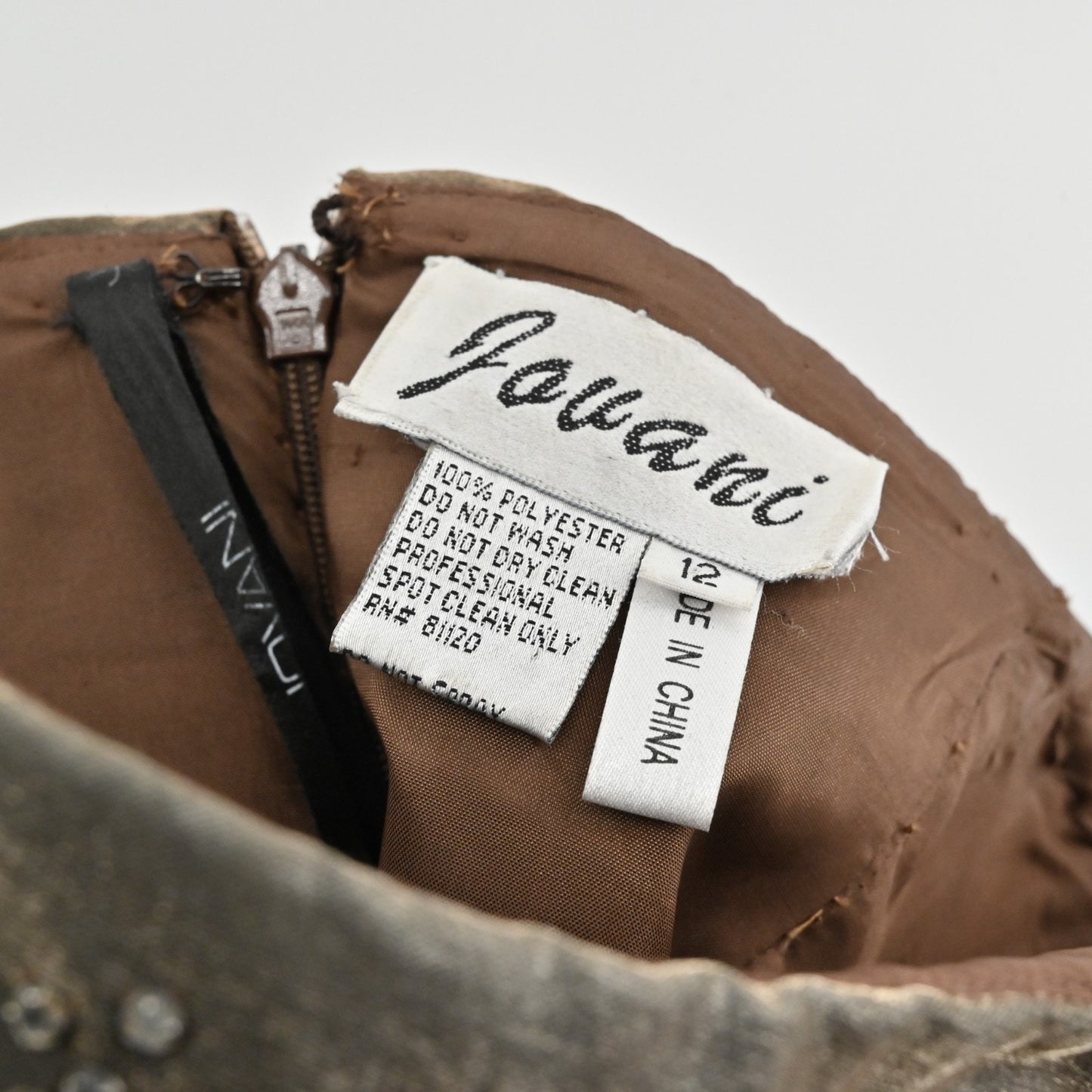 Vtg Jovani Strapless Beaded Evening Gown Sz 12 Ombre Maxi Dress Fairy Prom Event