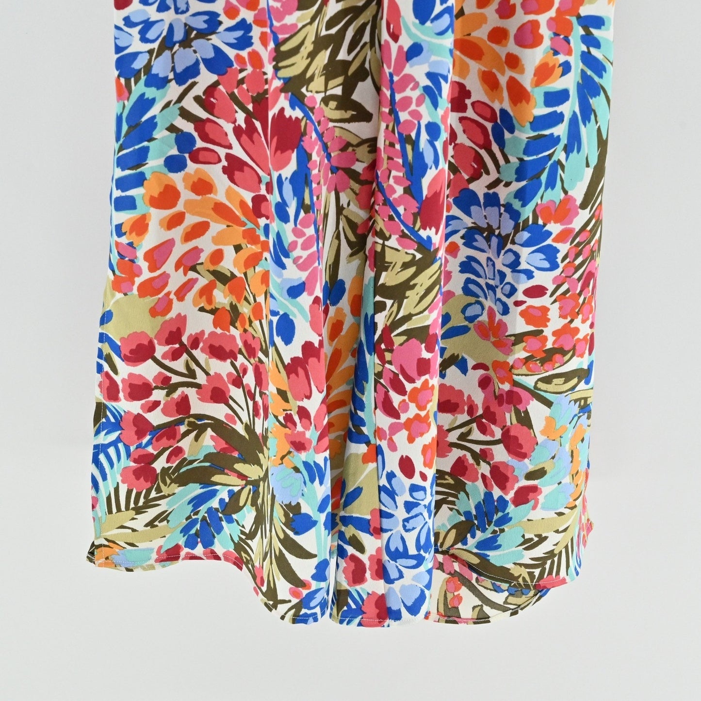 Sugar Lips Magic Moment Halter Jumpsuit Size XS Floral Wide Leg Vibrant Tropical