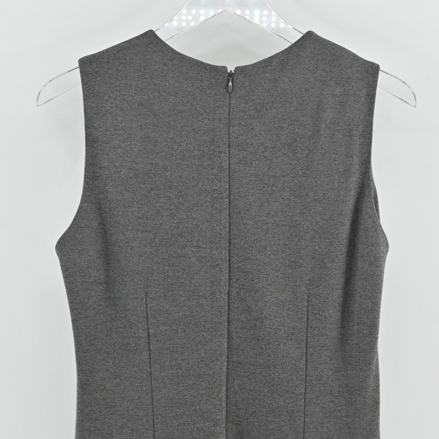 J McLaughlin Gray Sleeveless Dress Size M Quiet Luxury Fitted Career Casual Chic