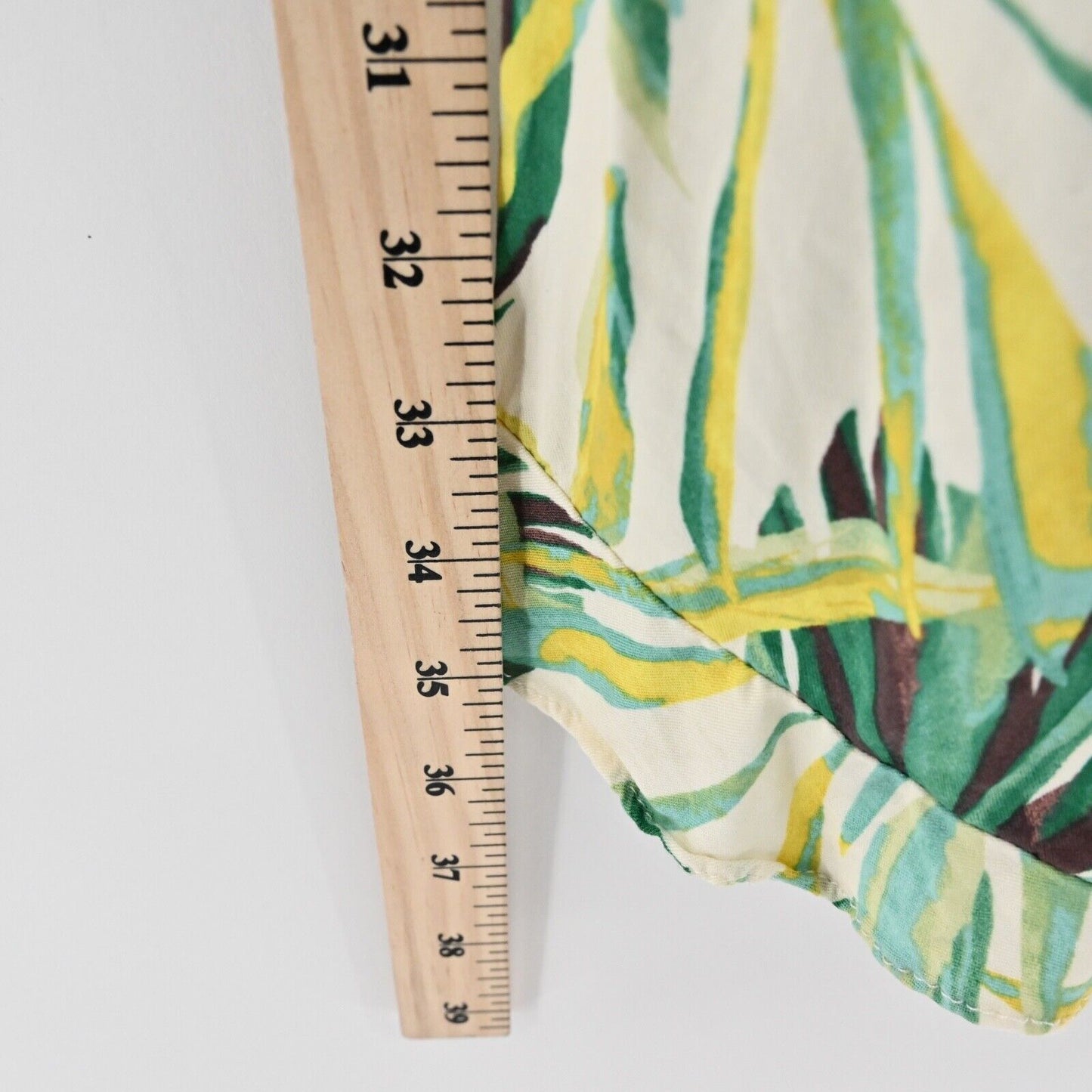 TORRID Romper Womens Size L Tropical Print Spaghetti Strap V Neck Ruffle Challis