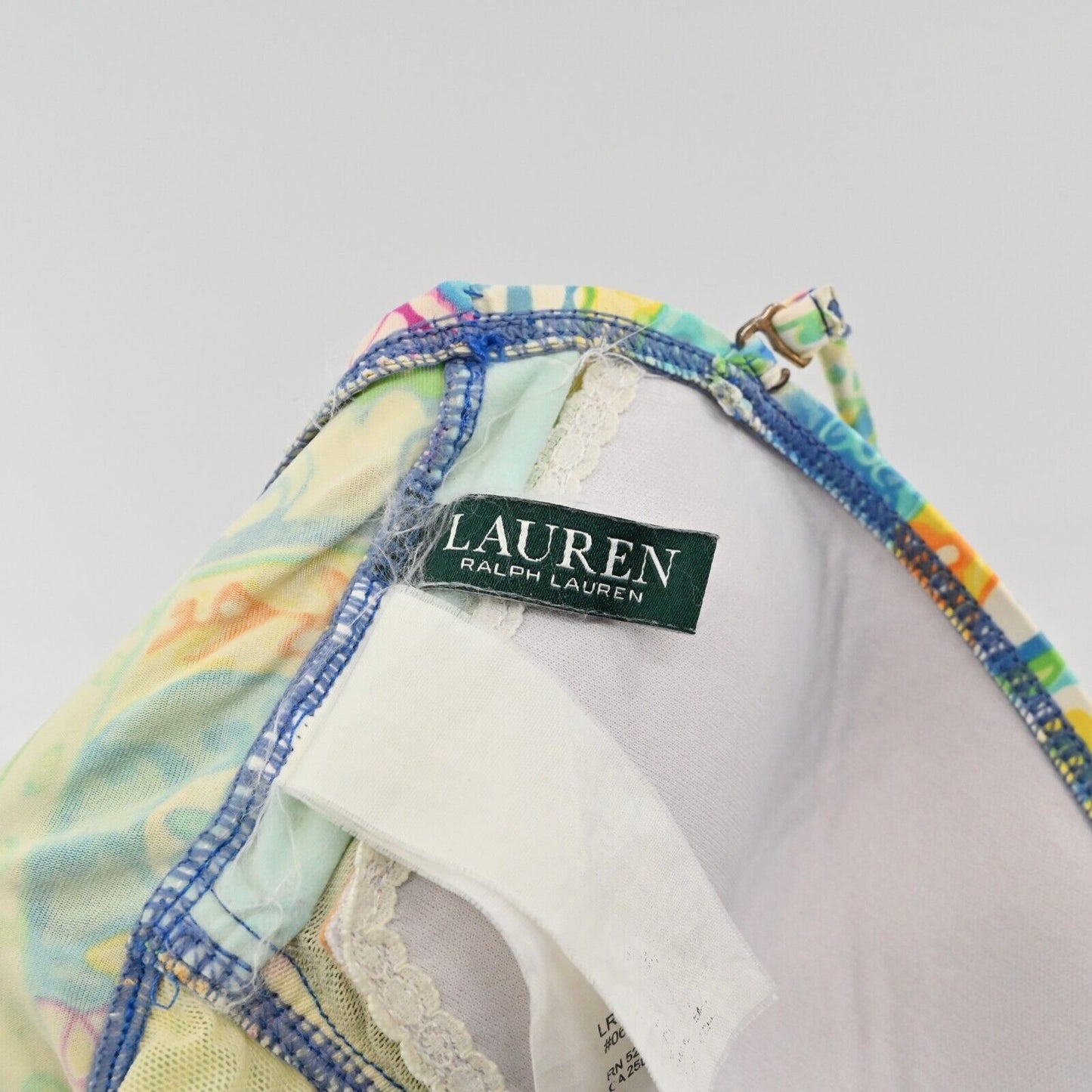 LRL Womens Size S Paisley Print Tankini Swimsuit Top Multicolor RALPH LAUREN