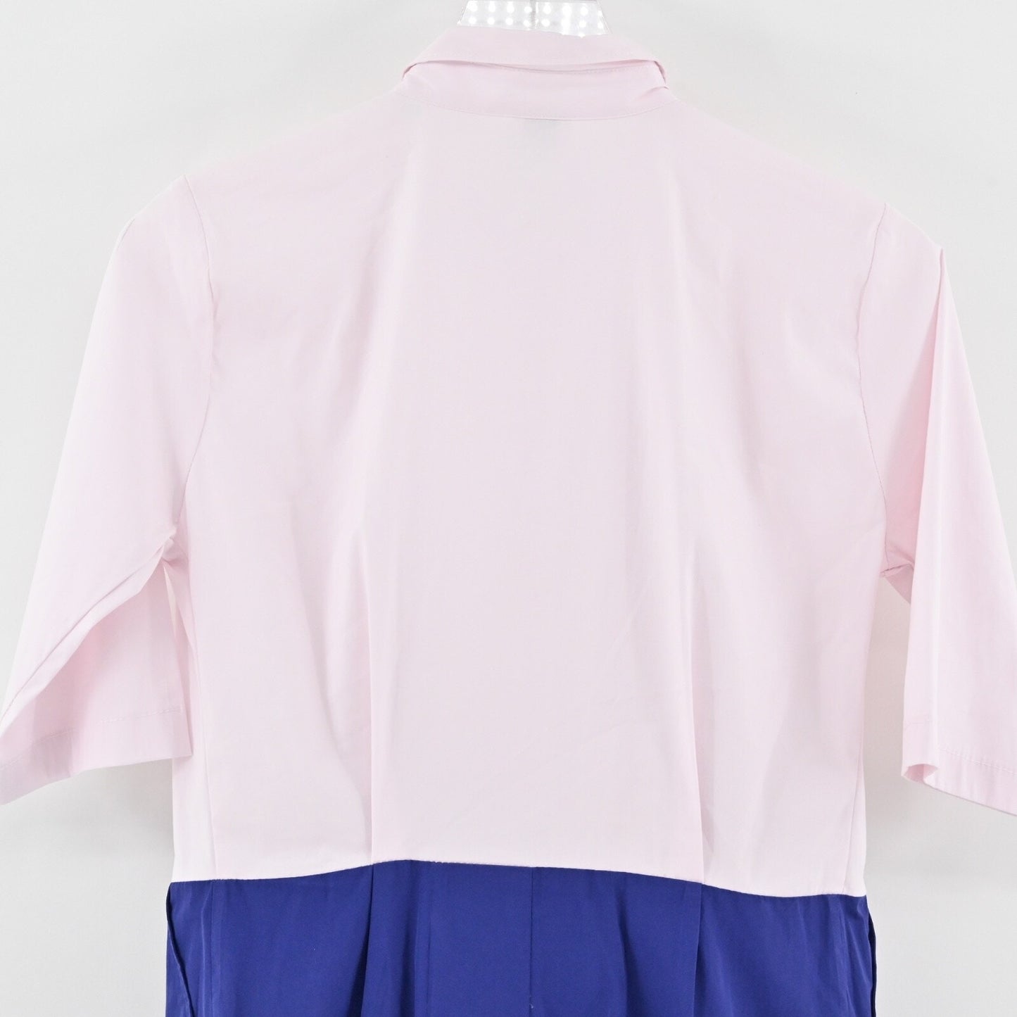 SARA ROKA Shirt Sheath Dress Size 44 Pink Colorblock Half Sleeve Retro 80s Italy