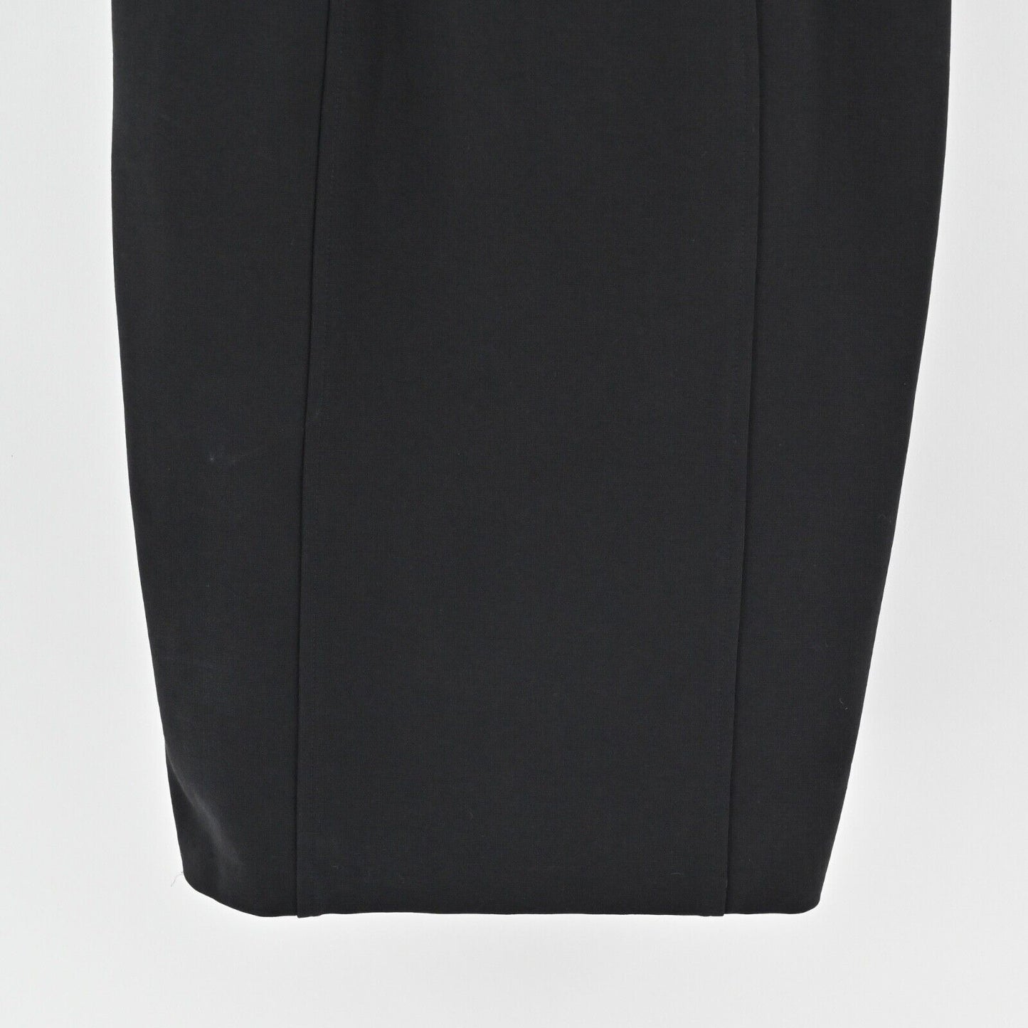 Vtg DIANE VON FURSTENBERG Dress Size S Black Cotton VNeck Bodycon Sheath USA Y2k