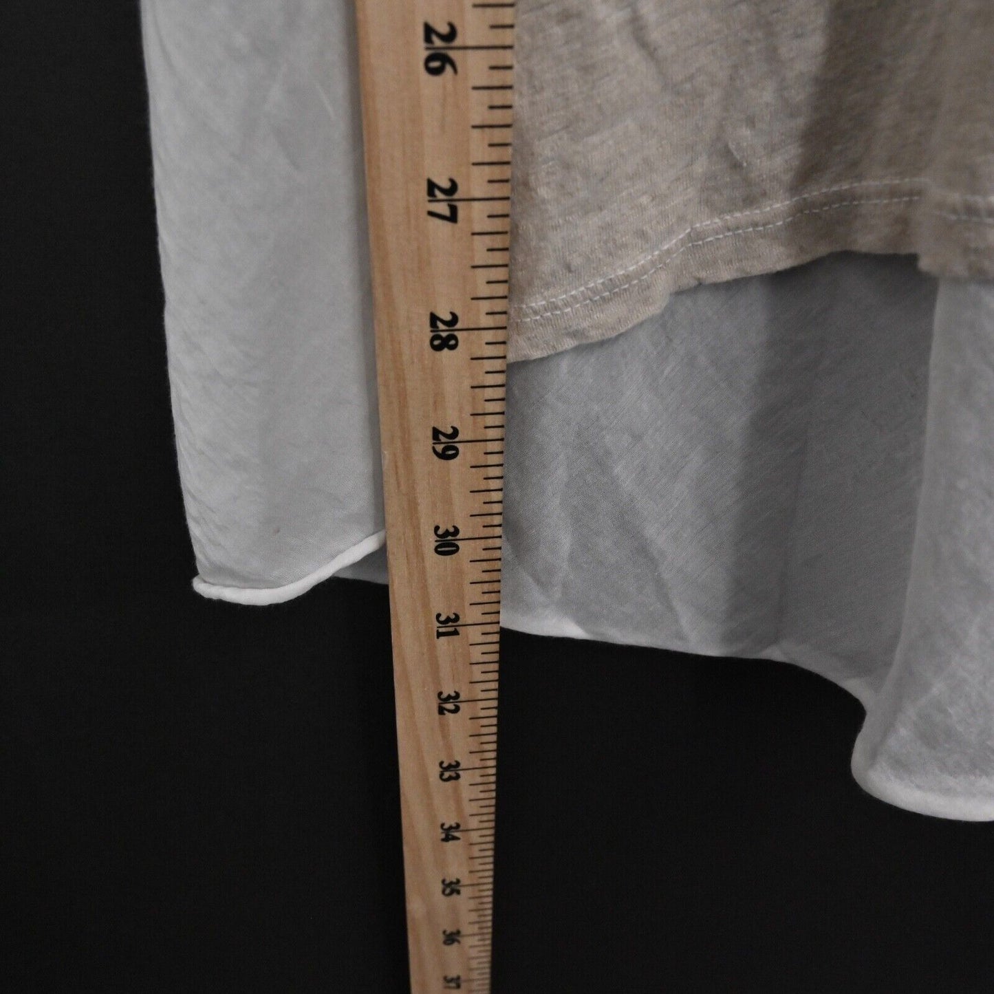 CP SHADES Top Womens Size M Tan Linen Cotton Silk Scoop Neck Short Sleeve USA