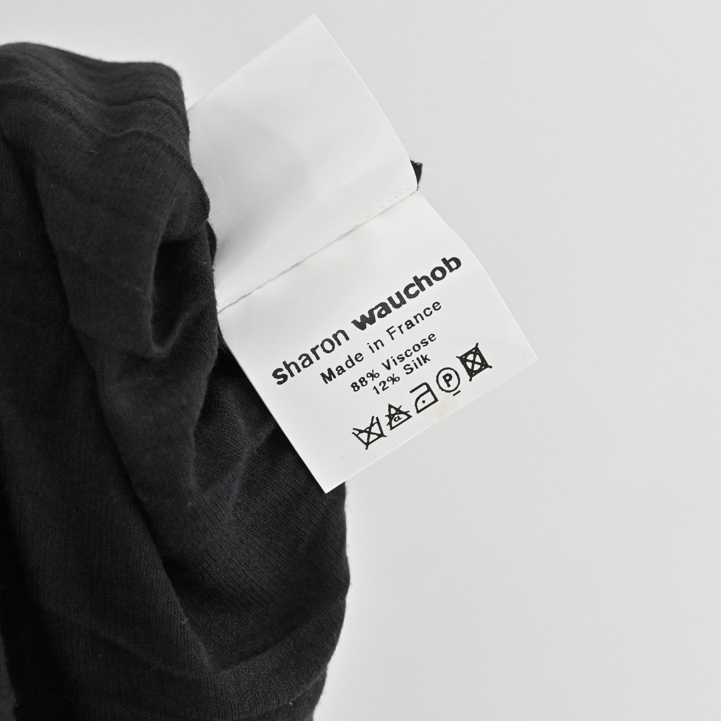 Sharon Wauchob Silk Midi Dress Size 42 Whimsigoth Asymmetrical Black Sleeveless