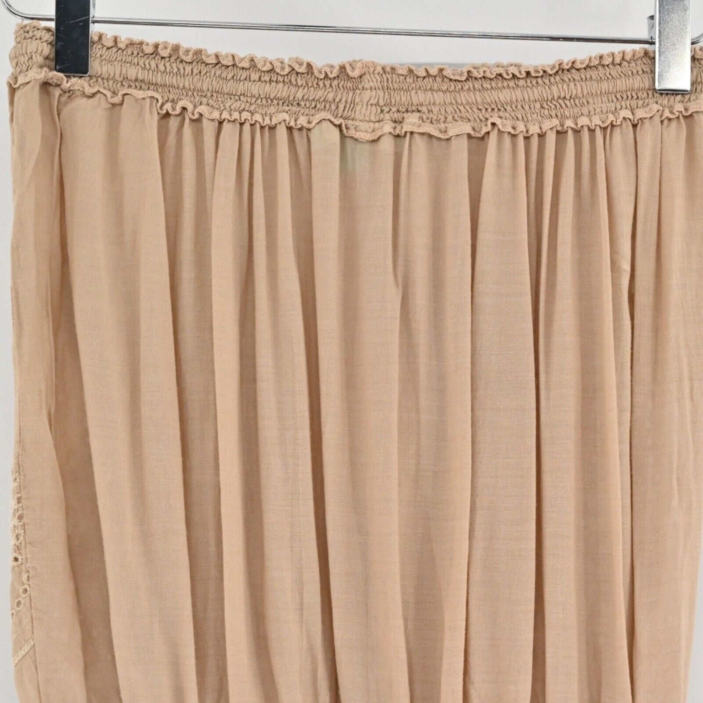 MELISSA ODABASH Dress Womens Size S Fruley Strapless Mini Tan Embroidered Boho