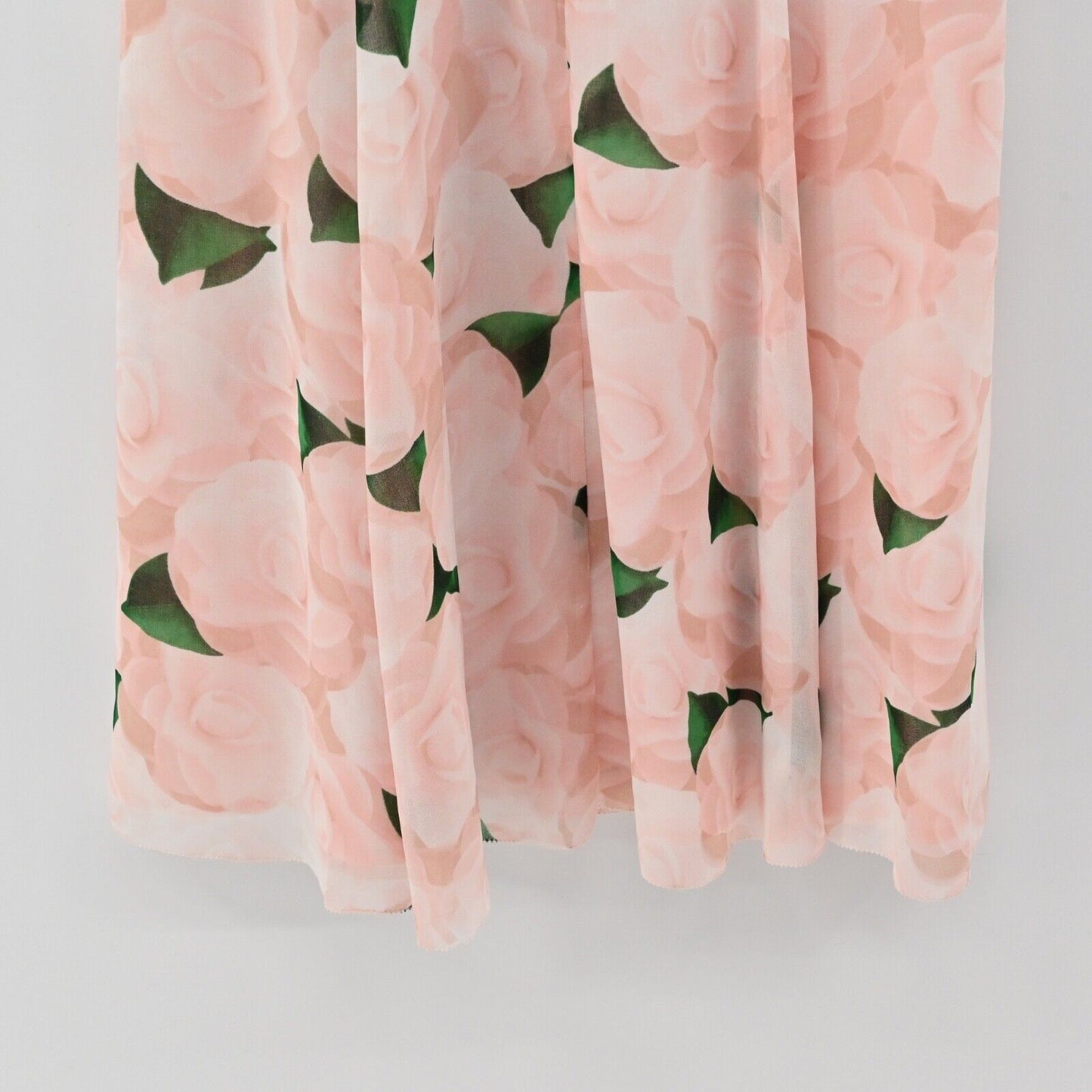 KARL LAGERFELD Dress Womens Size 8 Pink Floral Chiffon Flutter Sleeve Faux Wrap