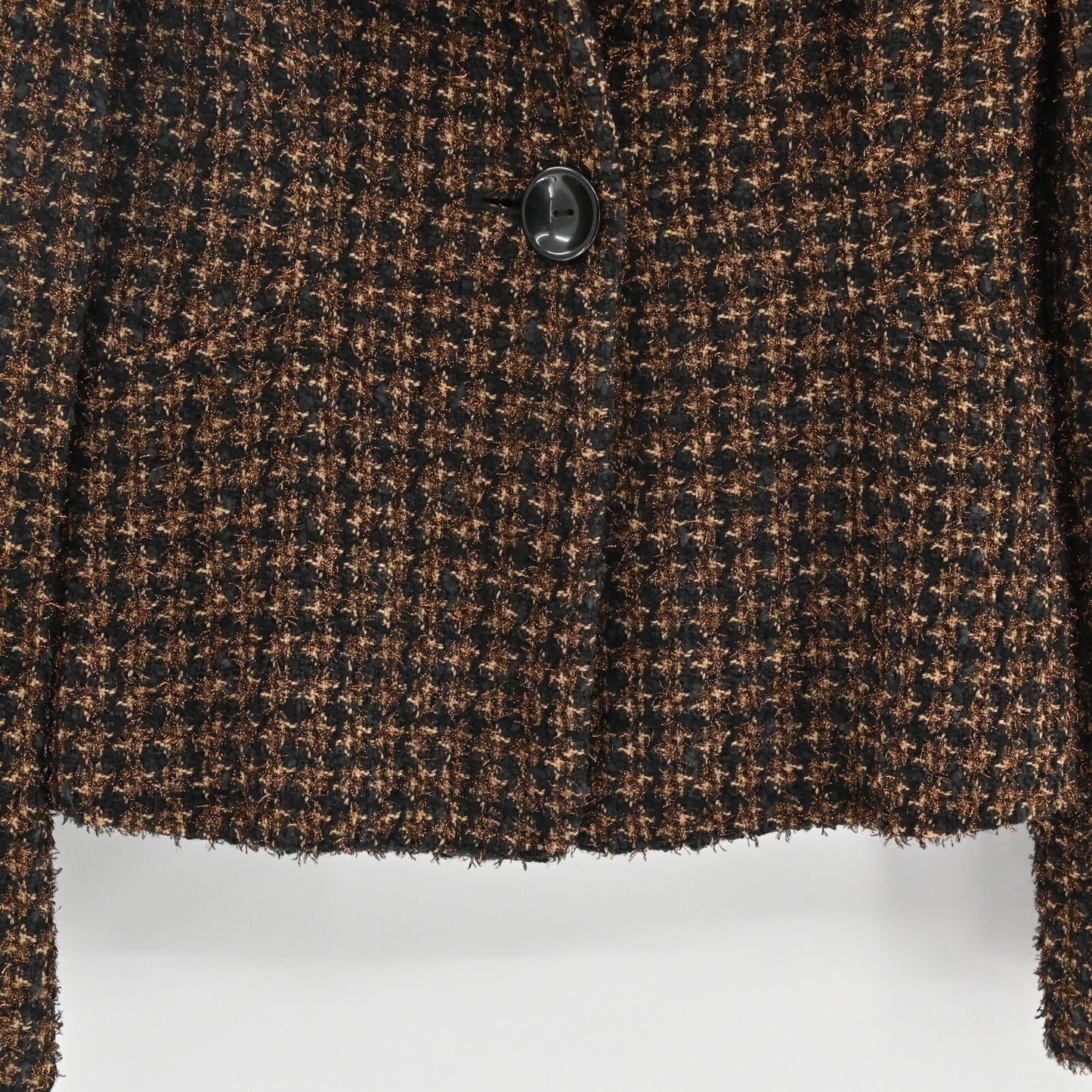 Vtg ANNE KLEIN Womens Wool Tweed Blazer Size 2 Academia Preppy Retro Career 00s