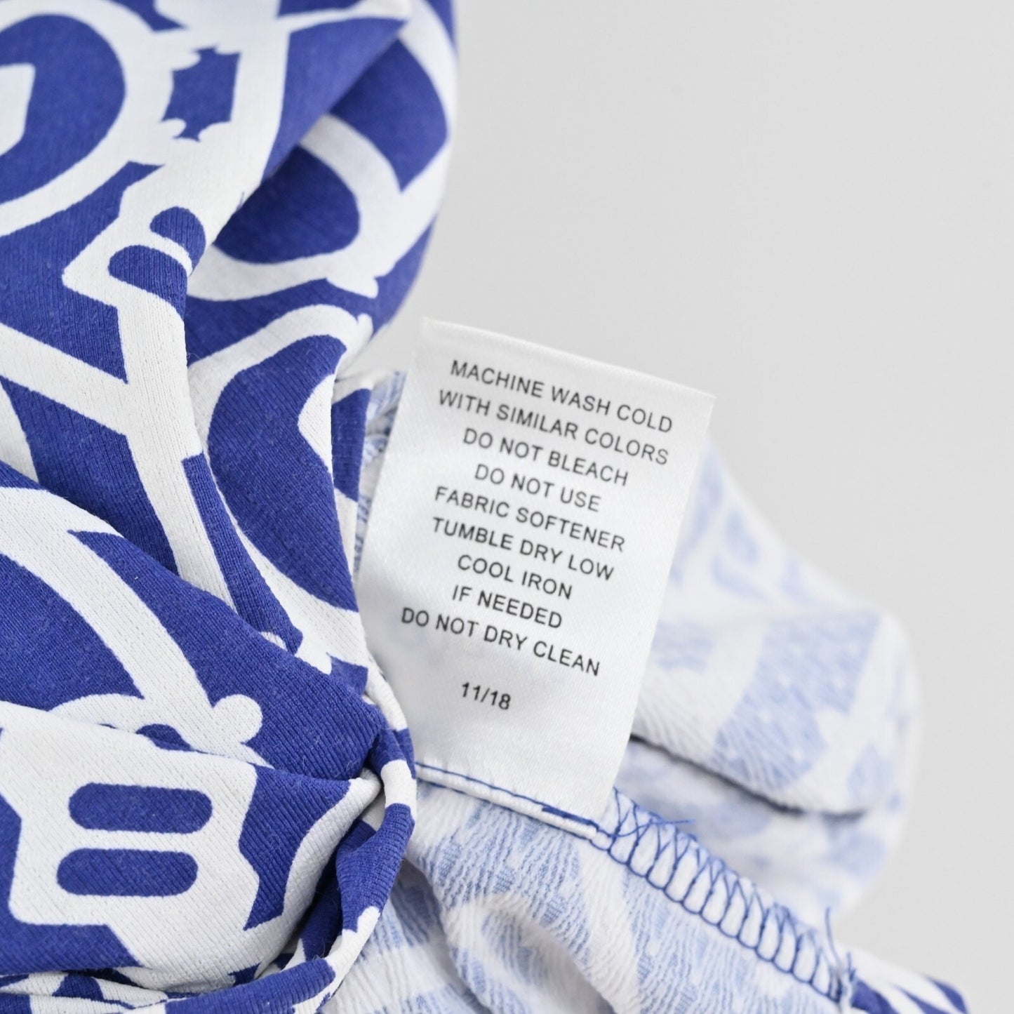 IBKUL Dress Size S Blue White Print Polo Stretch UPF 50+ Outdoor Preppy Outdoors