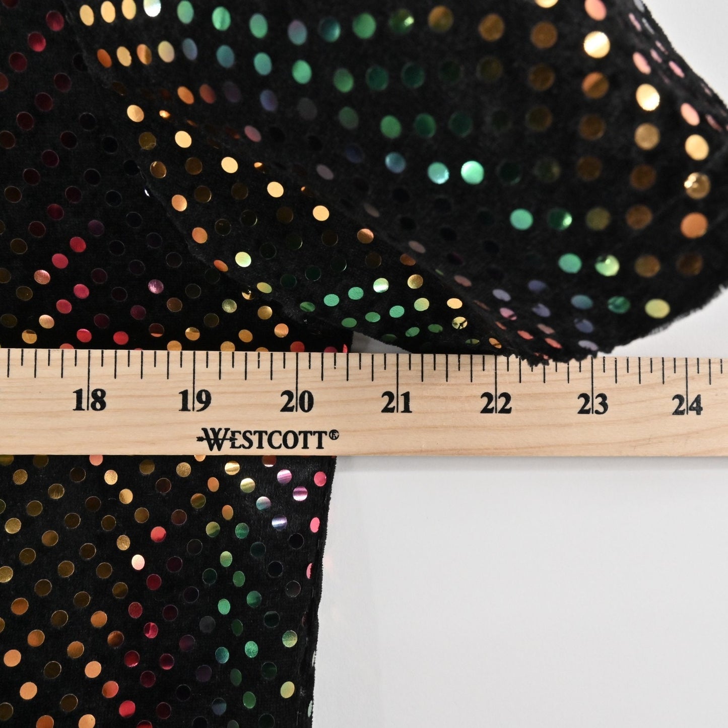 Vtg Kathie Lee Womens Rainbow Sequin Velvet Top Size M Black Retro Dopamine 80s