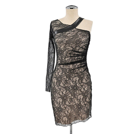 YOUNG By YOYO YEUNG Dress Womens Size XS One Shoulder Faux Leather Long Sleeve
