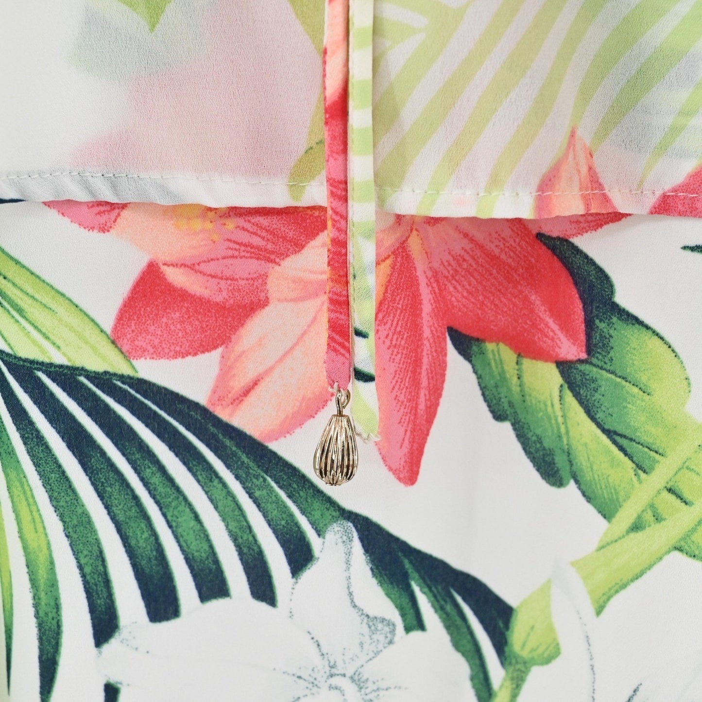 Tommy Bahama Maxi Dress L White Floral Tropical Ruffle High Low Vibrant Vacation