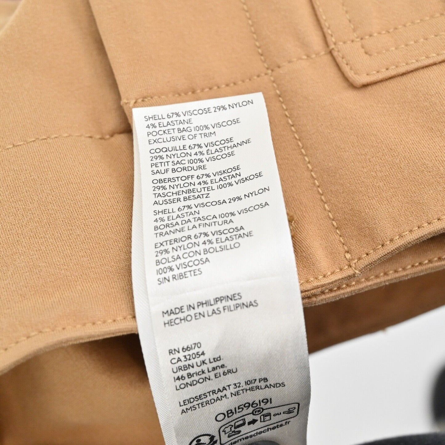 ANTHROPOLOGIE Pants Womens Size 2 Naomi Flare Tan Mid Rise Stretch Retro MAEVE