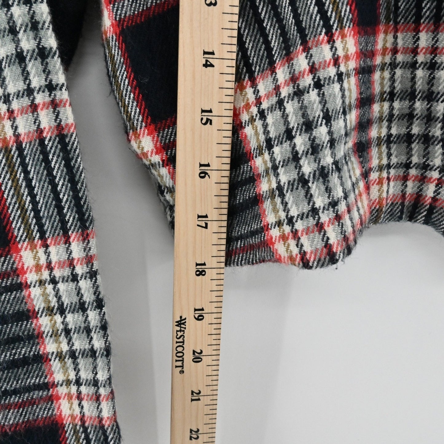 Vtg Y2k BONKERS Wool Blend Plaid Cropped Jacket Size M Corduroy Preppy Grunge
