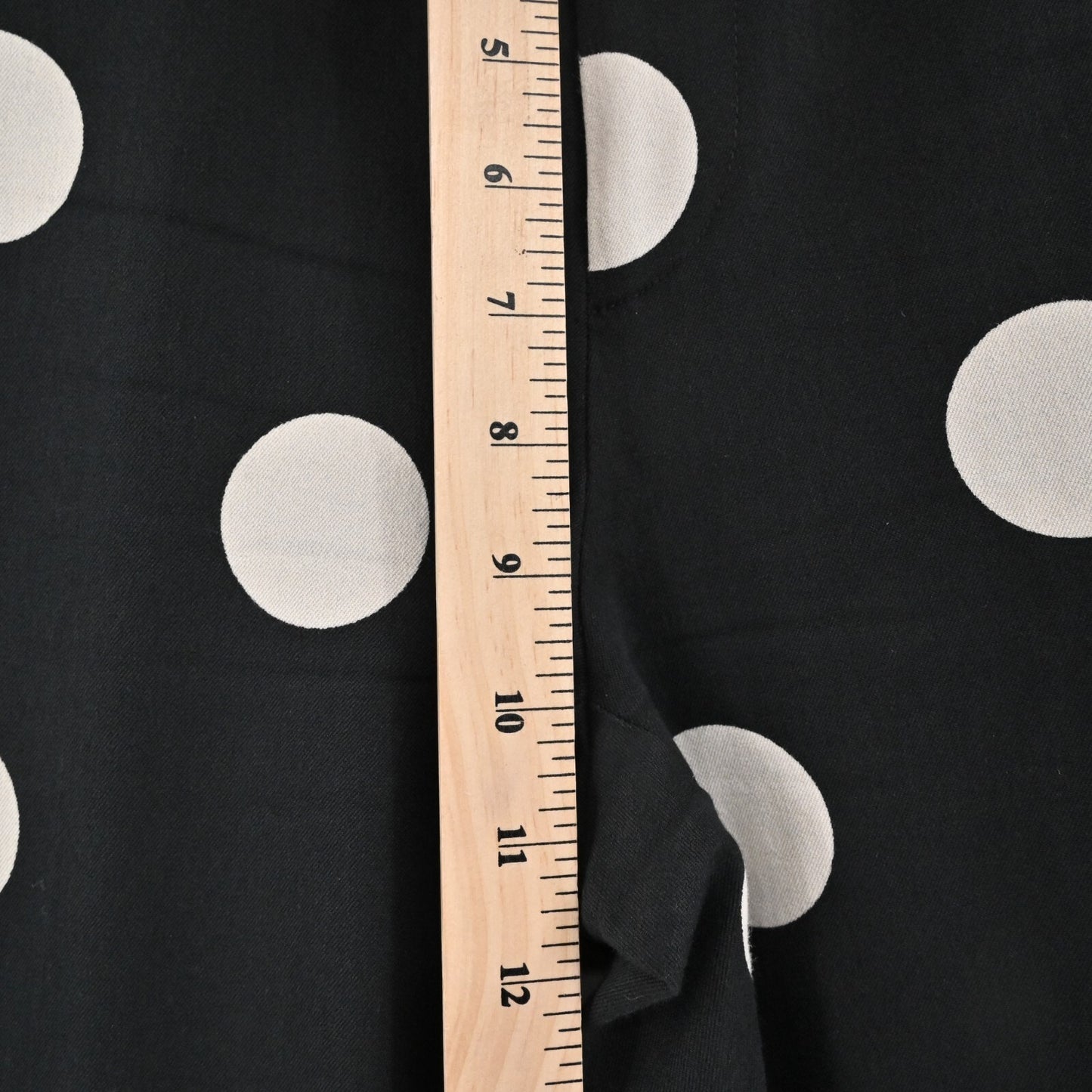 ANTHROPOLOGIE Pants Womens Size 2 Polka Dot Black Essential Skinny Kick Flare