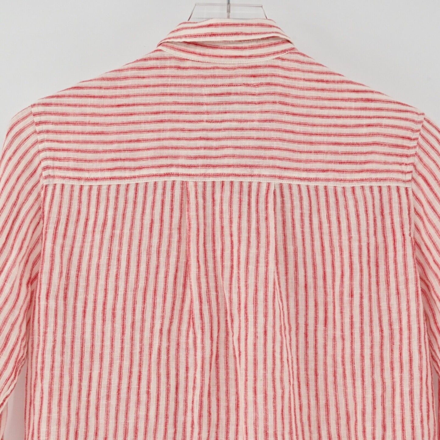 RAILS Top Womens Size XS Red White Belmont Stripe Linen Val Tie Front Button Up