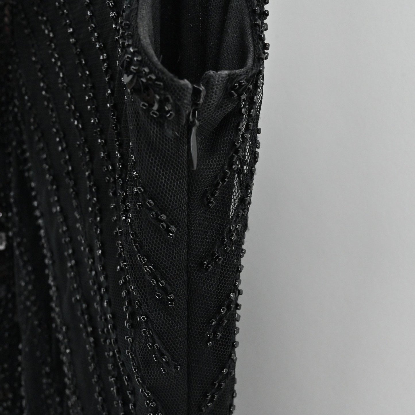 PrettyGuide Sequin Fringe Cocktail Midi Dress Size L Gatsby Glam Flapper Black