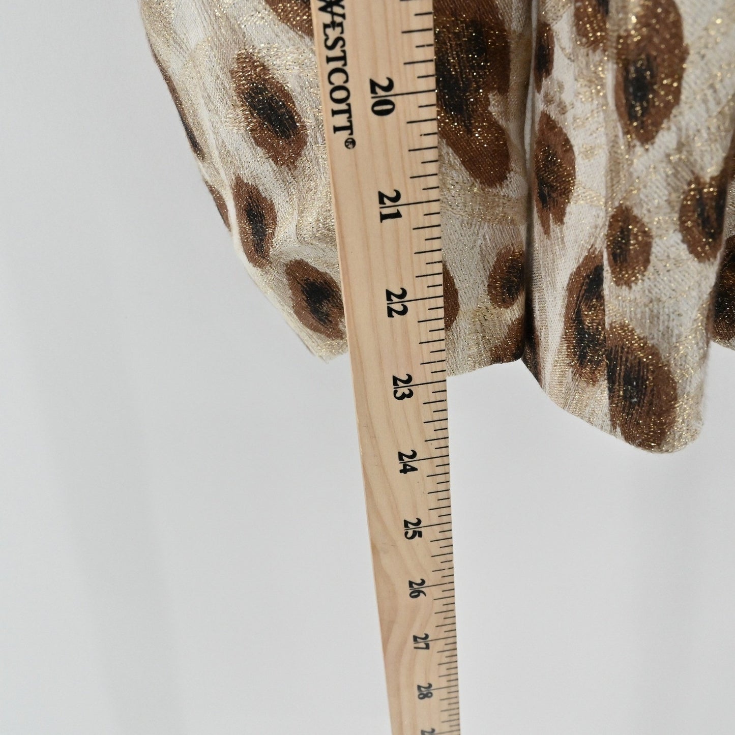 Vtg Escada Womens Blazer Size 36 Leopard Print Linen Gold Metallic Jacket Luxury