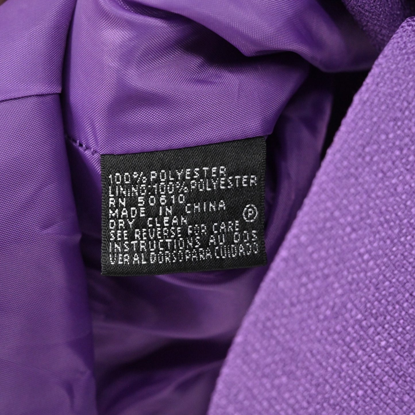 Vtg NIPON BOUTIQUE Skirt Suit Set Sz 2P Purple Floral Embroidered Art Statement