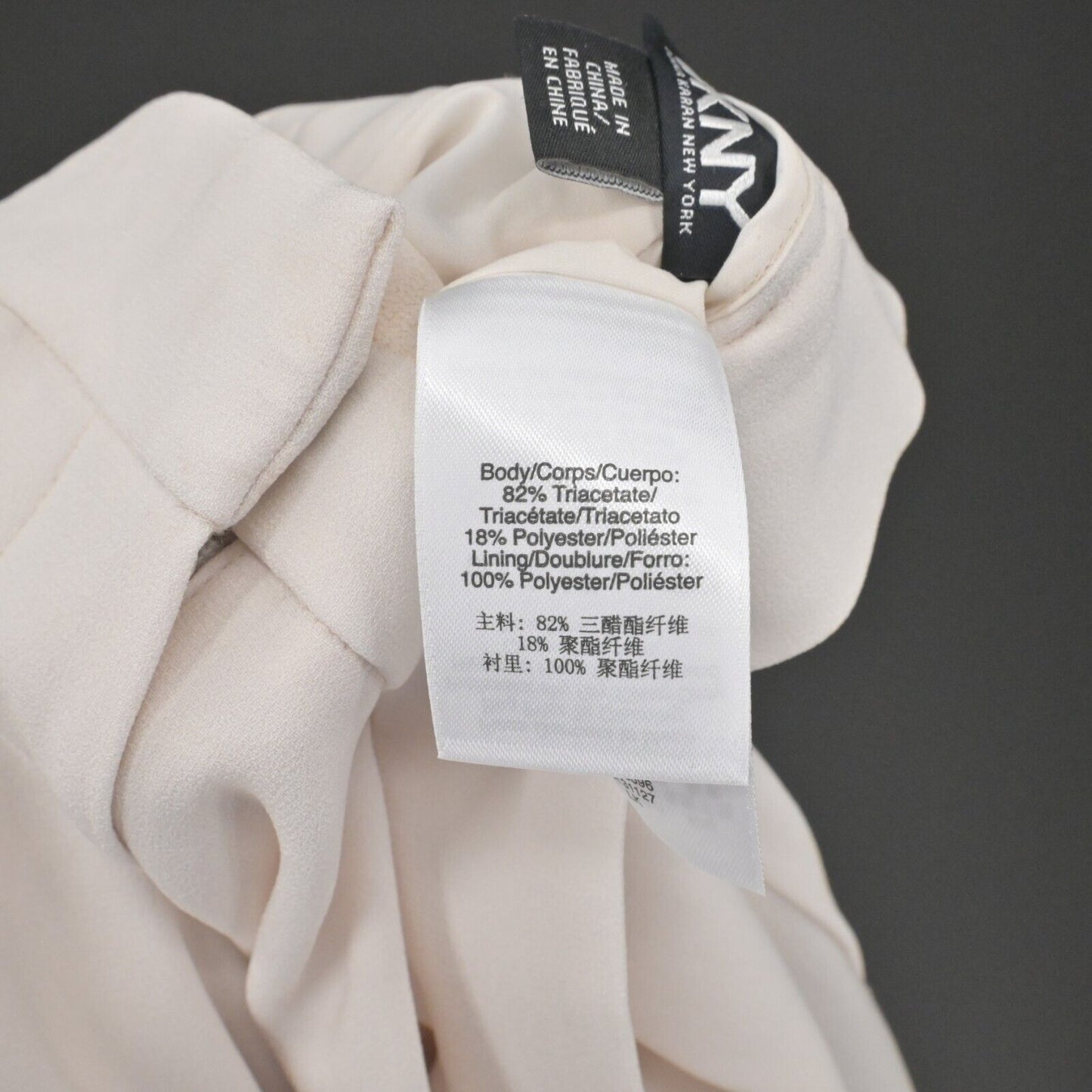 DKNY Pants Womens Size 10 Wide Leg Pleat Font Blush Pink Trouser High Waisted