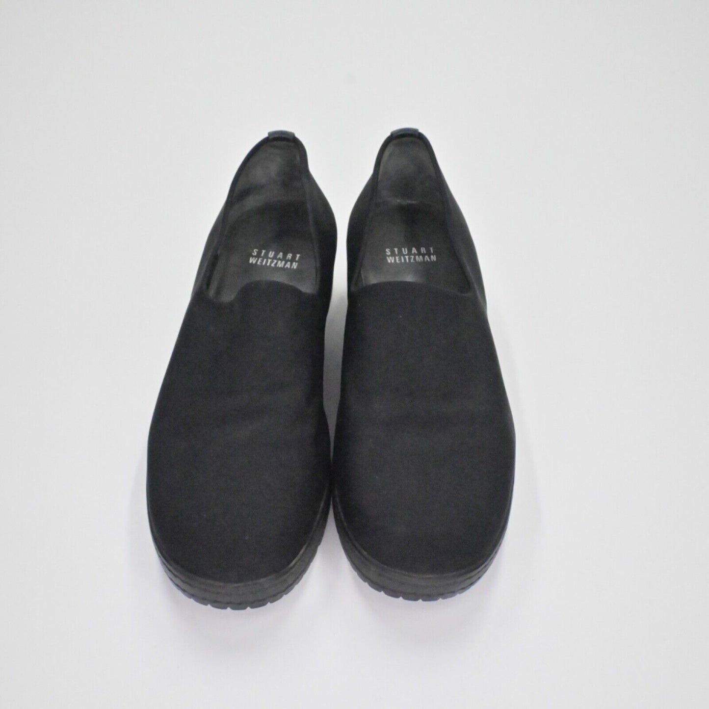 STUART WEITZMAN Loafers Womens Size 7 Black Round Toe Wedge Sofa Stretch Slip On