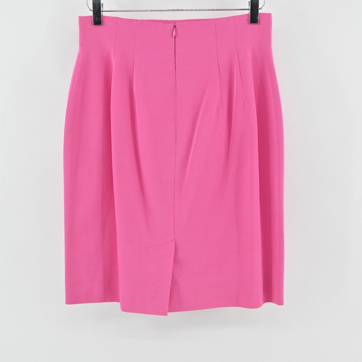 Vtg 90s Dana Buchman Skirt Suit Set Size 8/10 Pink Cotton Academia Preppy Career