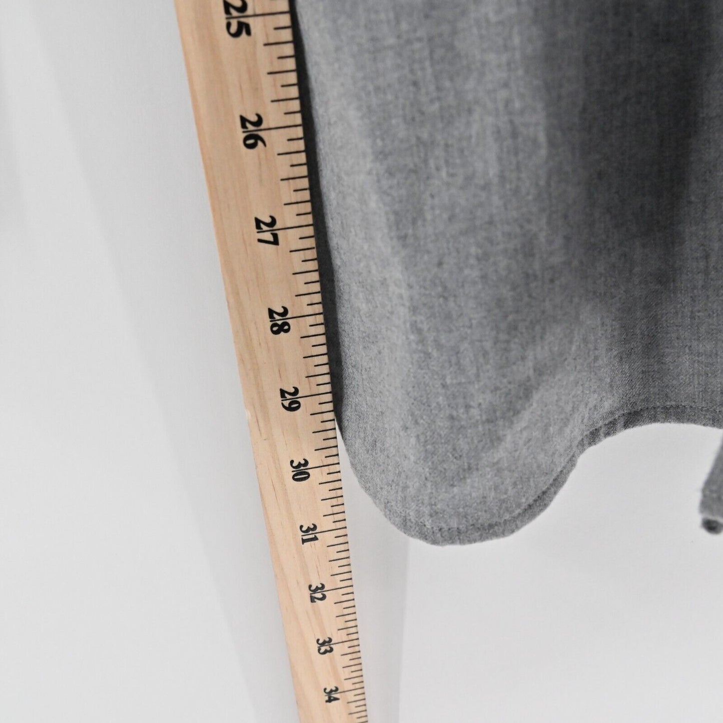 THEORY Top Womens Size P Solid Gray Long Sleeve Hidden Button Front Collar