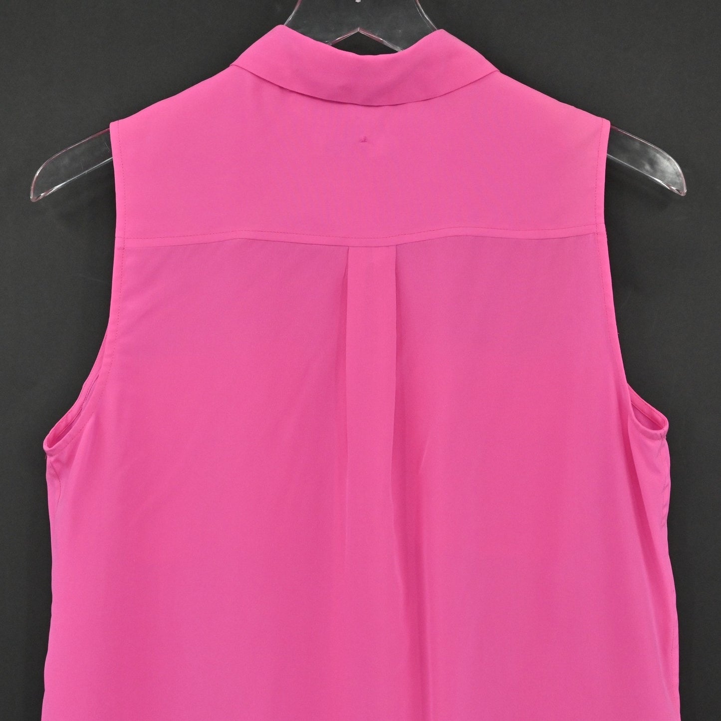 Equipment Womens Pink Silk Sleeveless Top Size S Bright Button Dopamine Elegant