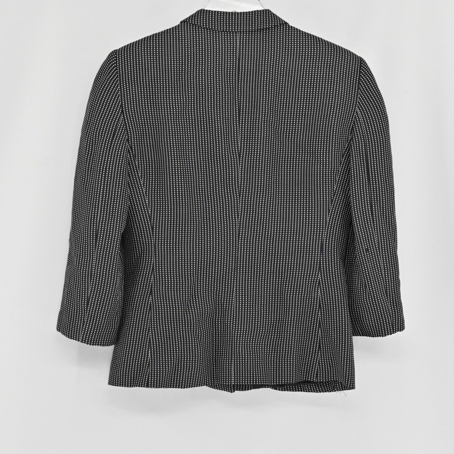 Vtg EMPORIO ARMANI Blazer Womens Size 6 Black Polka Dot 3/4 Sleeve Career 80s