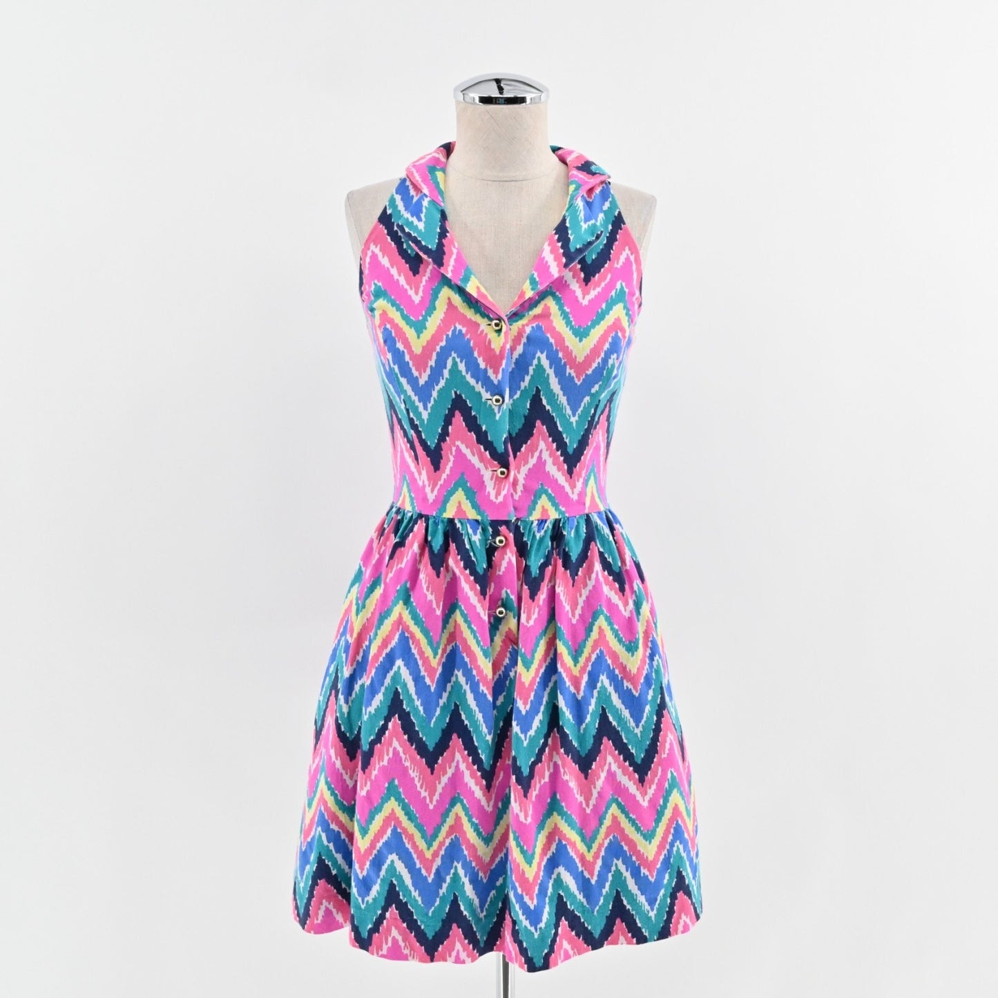 LILLY PULITZER Sherlynn Dress Size 0 Multi Hearts A Flutter Sleeveless Mini
