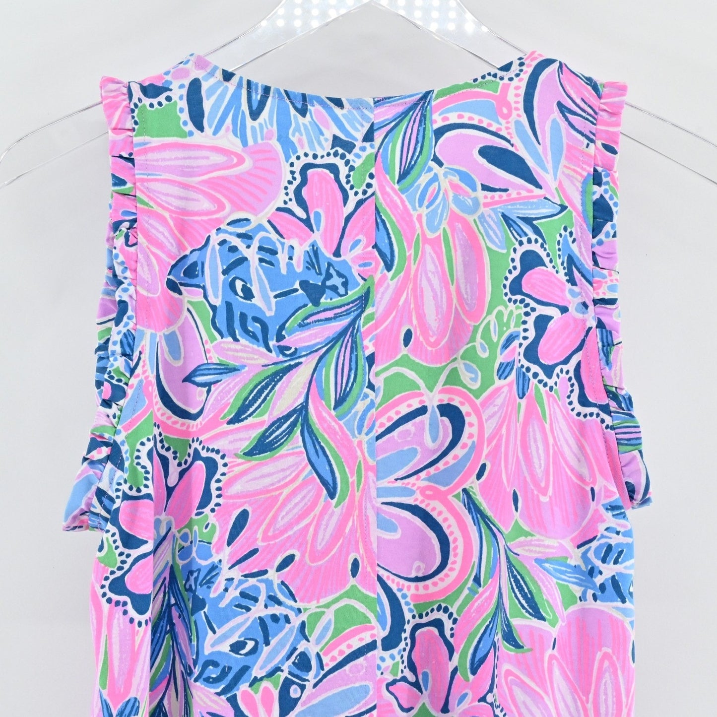 Lilly Pulitzer Aron Swing Dress Size S Gecko Green Tiger Sunrise Floral Tropical