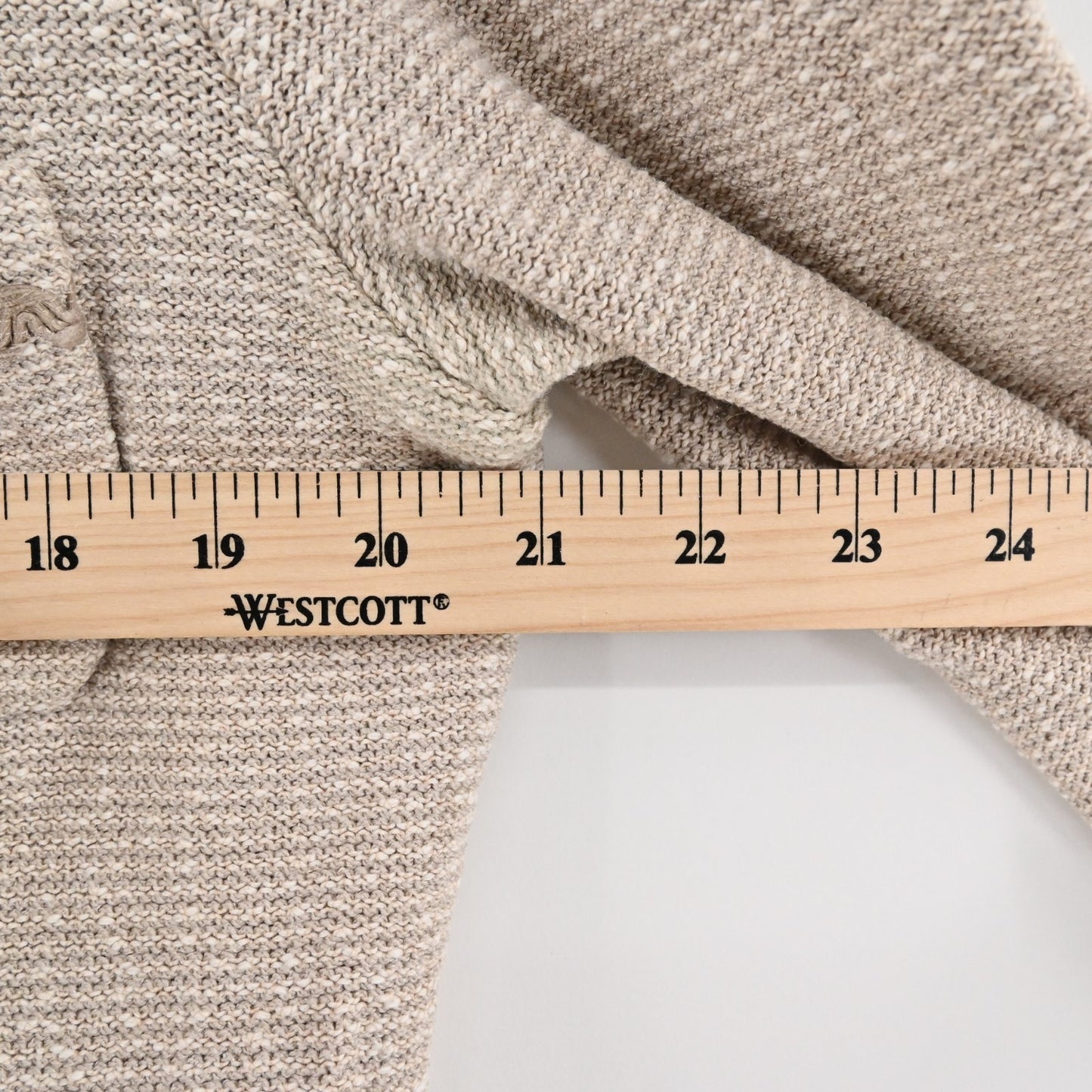 Vtg ST JOHN Womens Santana Knit Jacket Size 4 Tan Beaded Zip Up Blazer Dog Show