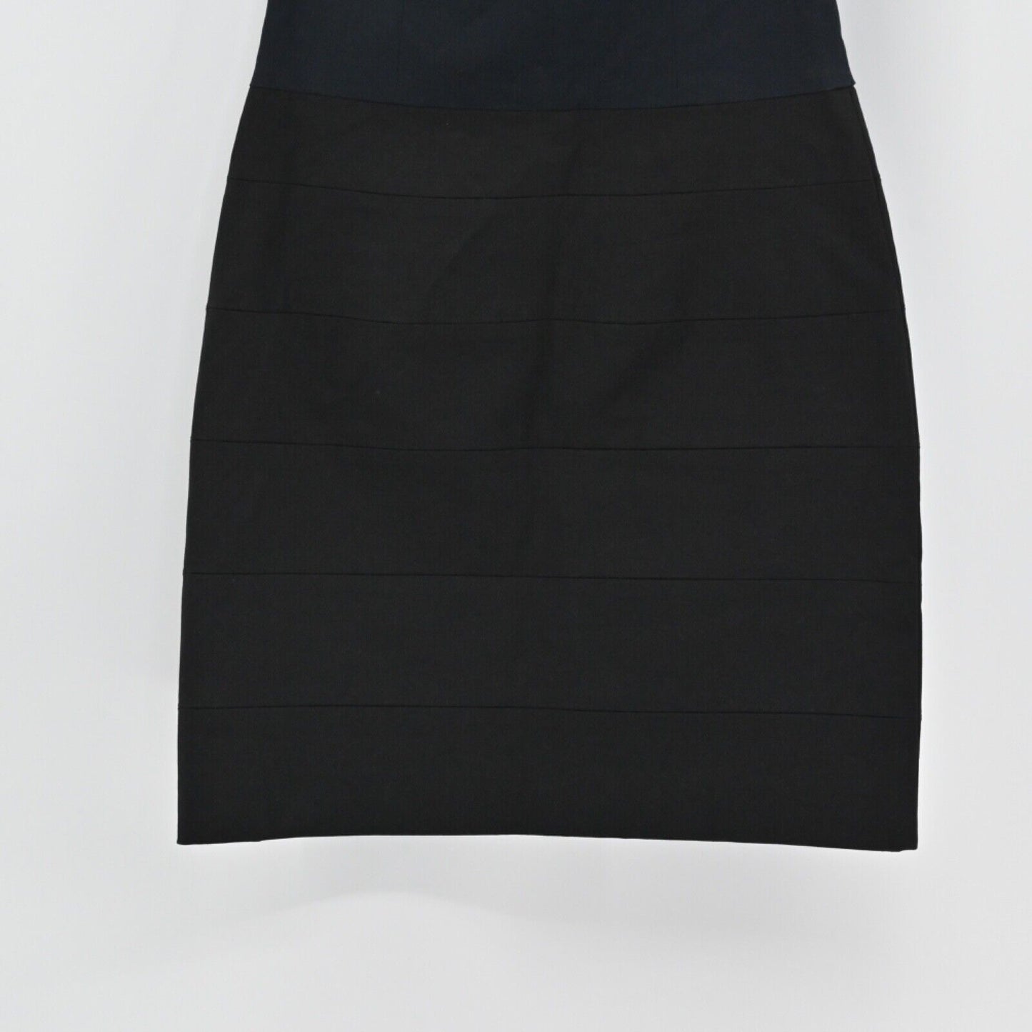 THEORY Dress Womens Size 2 Trela Strapless Mini Cocktail Blue Black Colorblock