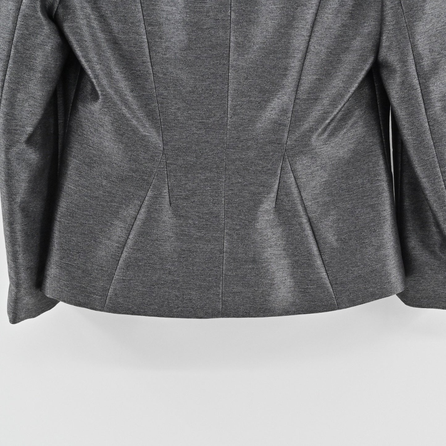 Calvin Klein Womens Twill Blazer Sz 6 Gray Pockets Minimalist Office Career Chic