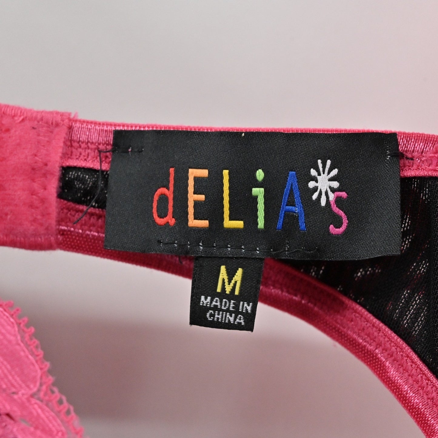 Delias Dolls Kill Watermelon Sugar Velvet Burnout Dress Size M Lace Floral Mini