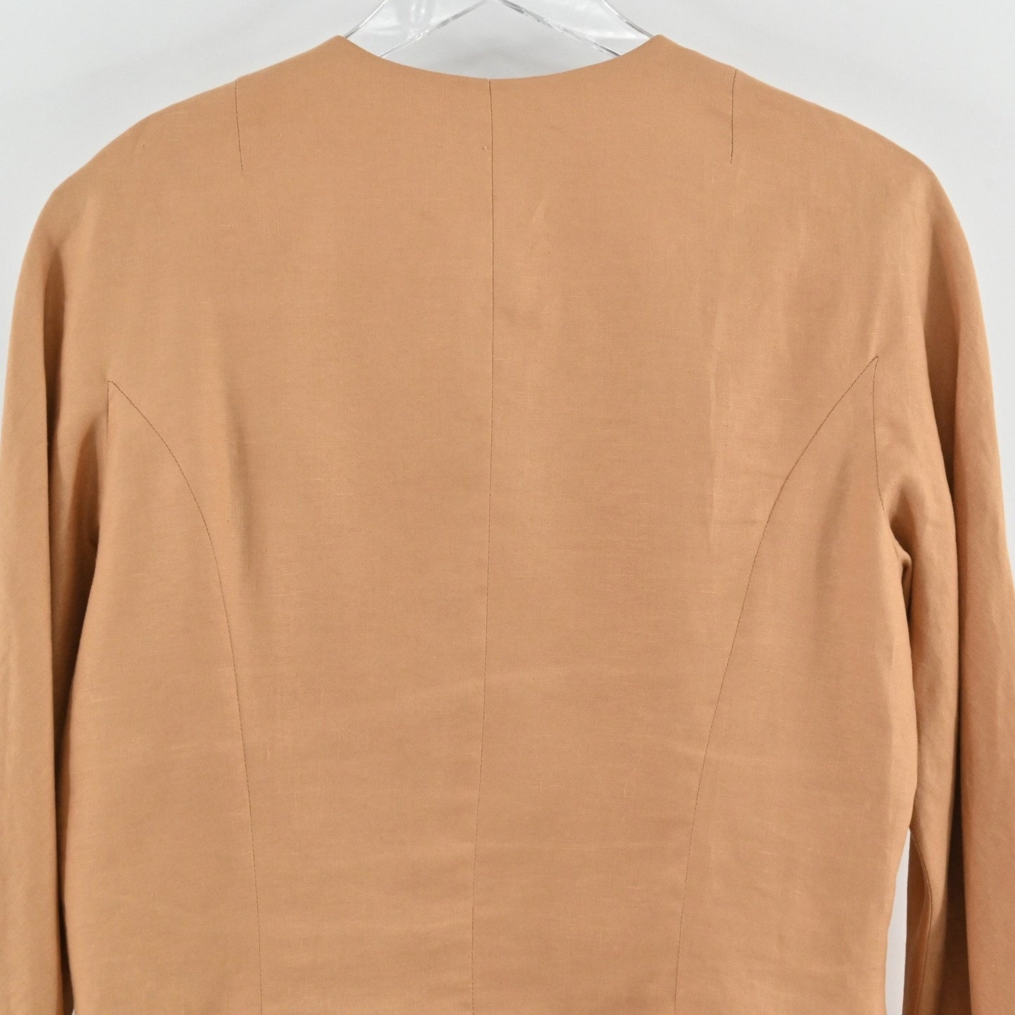 Vtg Womens Linen Blazer Size 6 Quiet Luxury Button Career Ann Tjian for Kenar