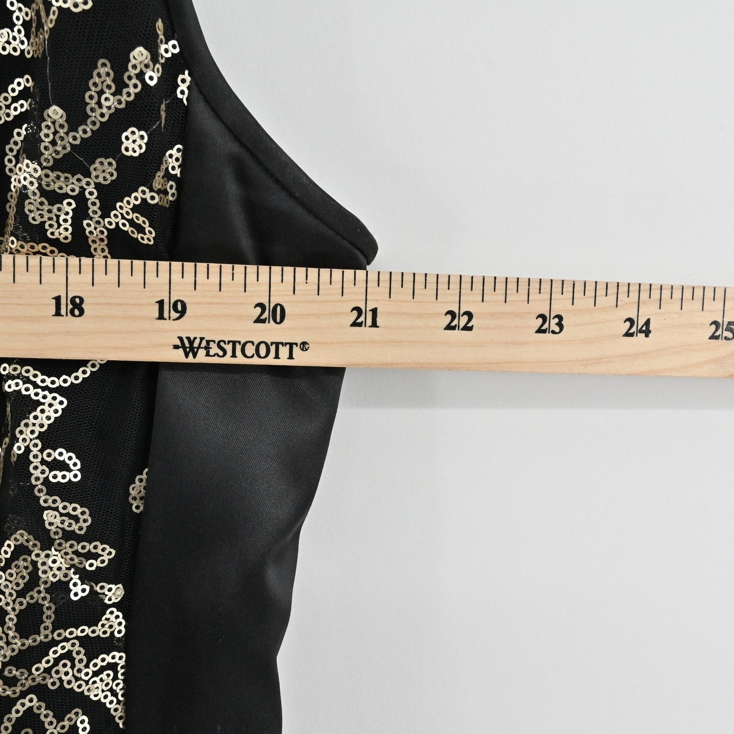 Donna Ricco Sequin Dress Size 12 Black Gold Sleeveless Retro Glam Cocktail Chic