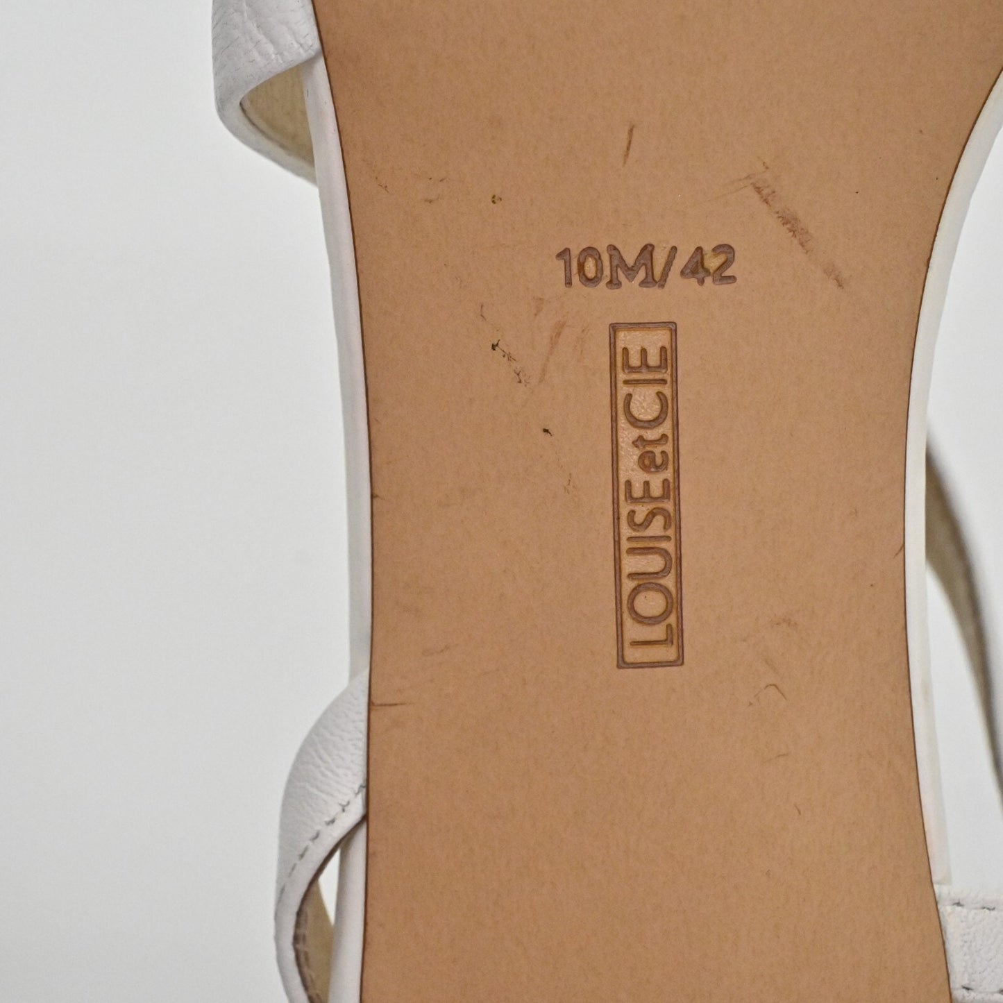 LOUISE ET CIE Womens Kass Heels Size 10M Optic White Strappy Open Toe Pumps