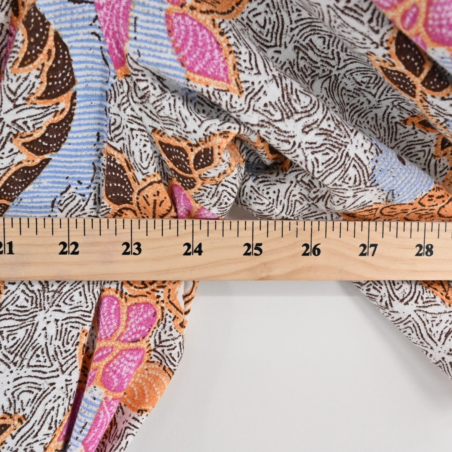 INC Floral Print Belted Midi Dress Size XXL Linen Paisley Duster Lined Boho Puff