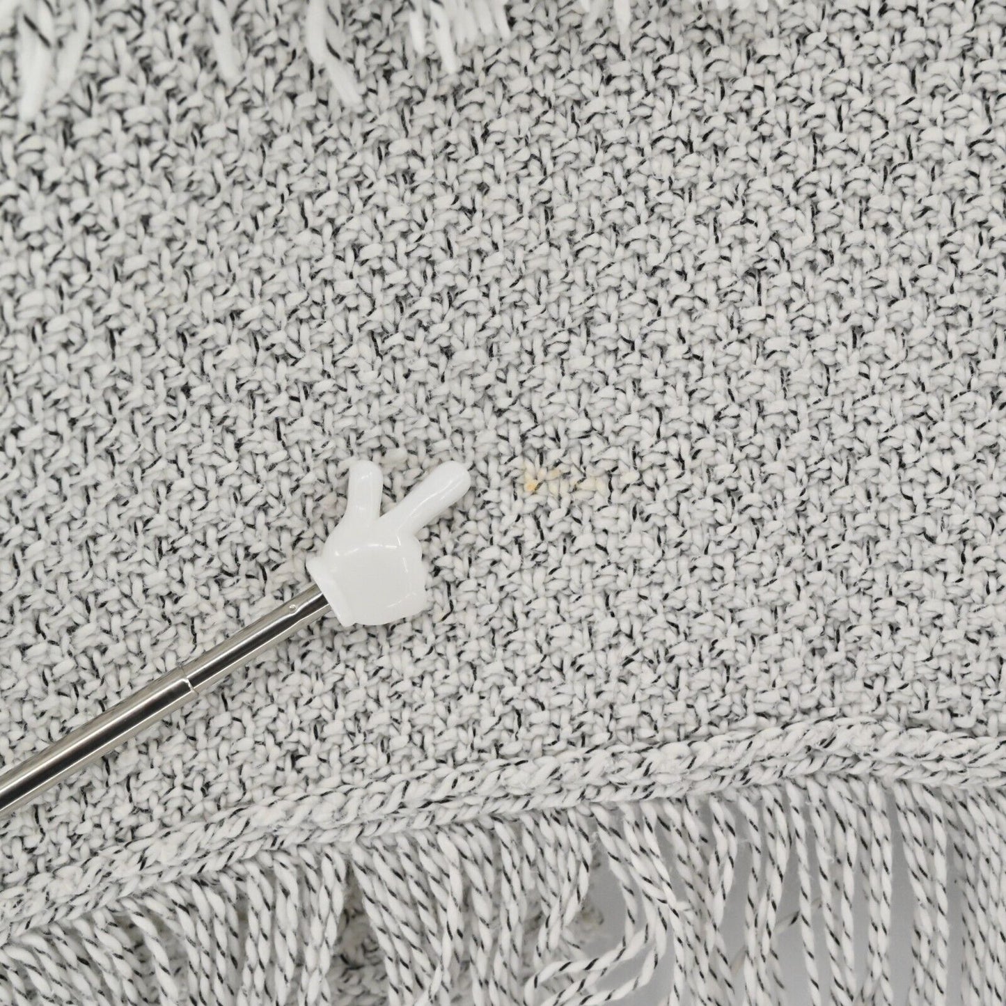 CUPCAKES CASHMERE Sweater Womens Sz S Calypso Fringe Knit Open Cardigan Boho